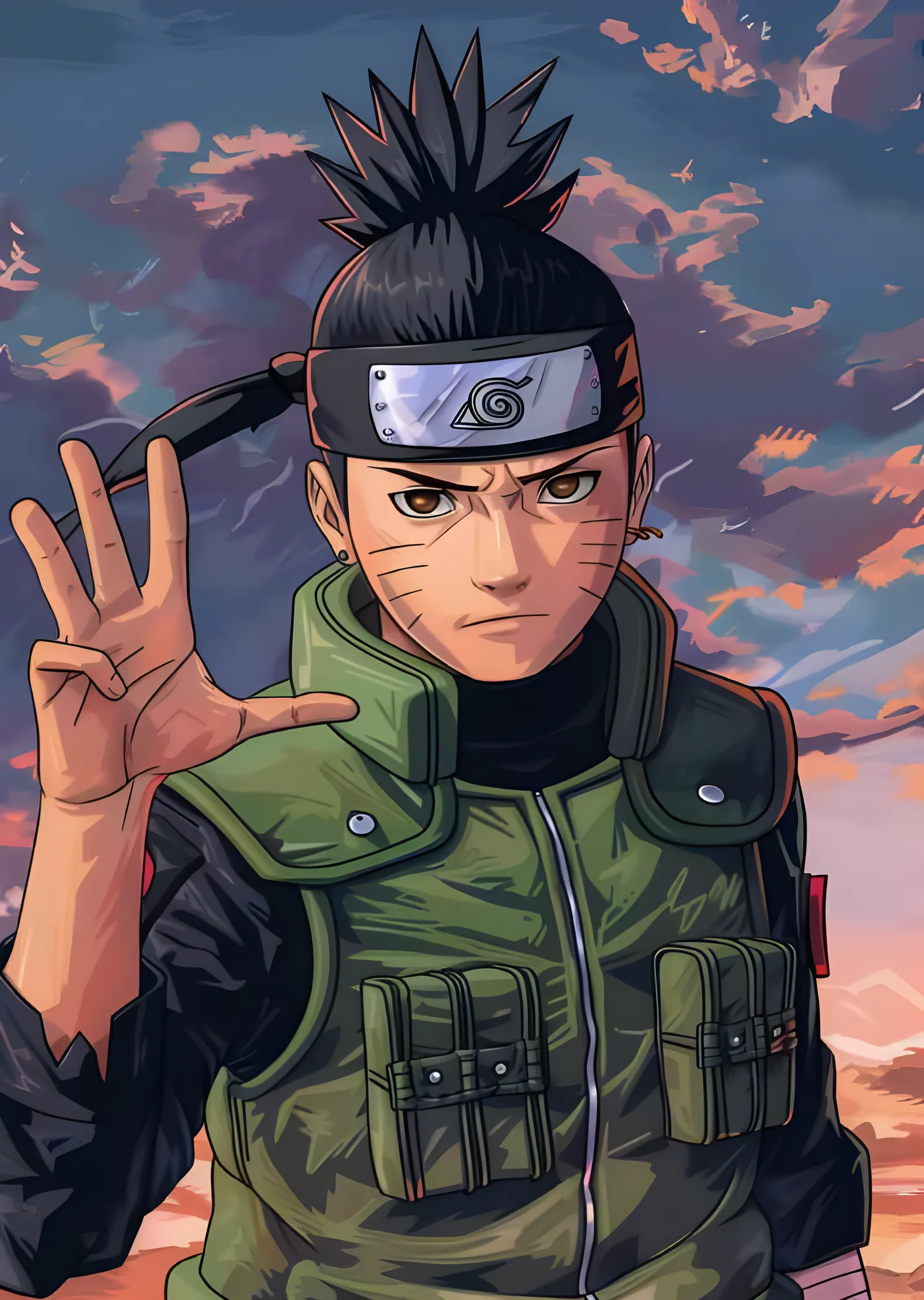 Shikamaru Nara - Gün Batımında Gölge metal tablo