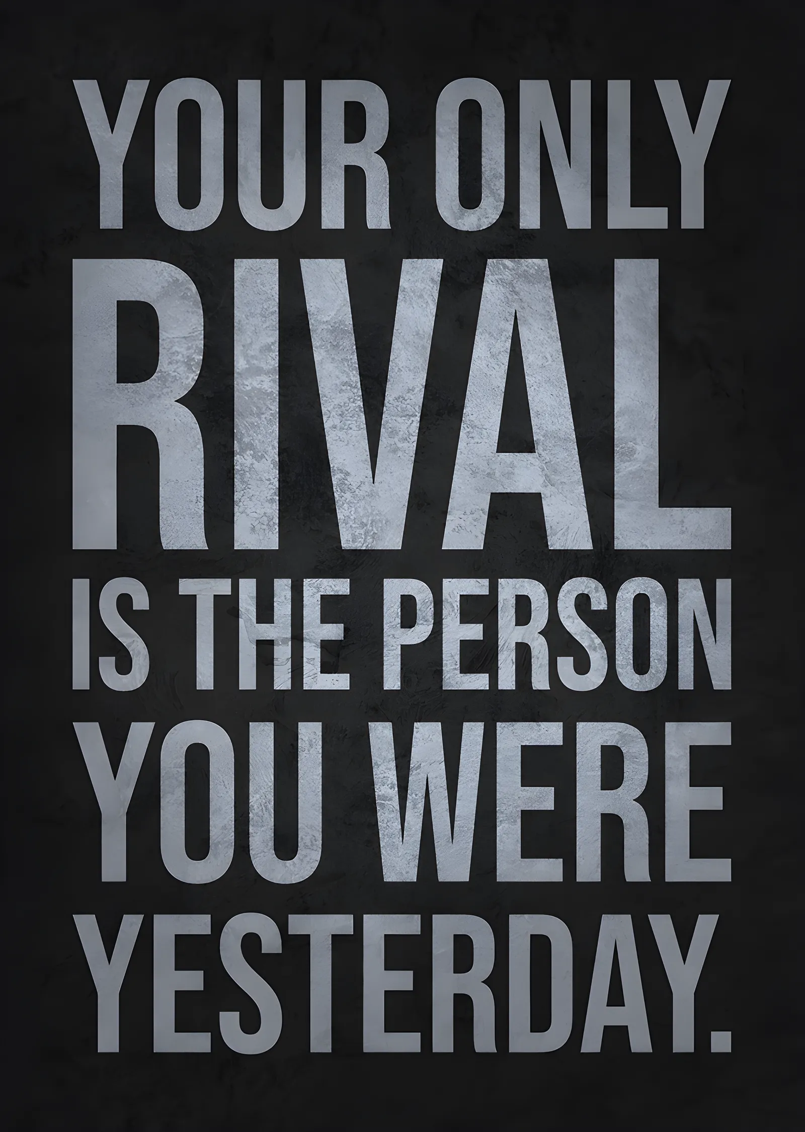 Your Only Rival - Motivasyon metal tablo