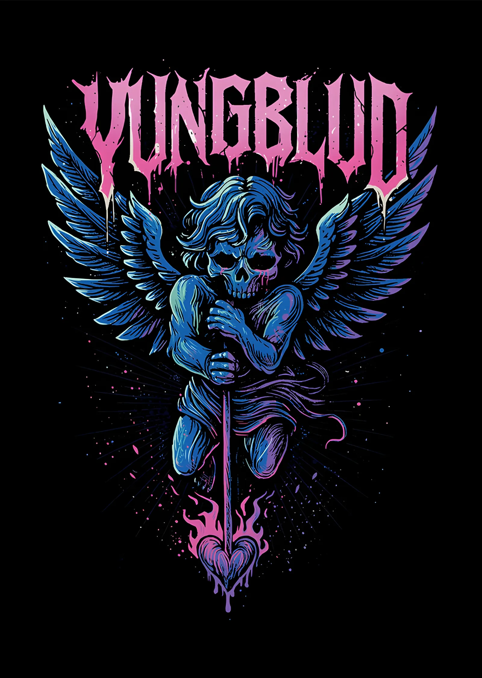 Yungblud - Kanatlı Amblem metal tablo