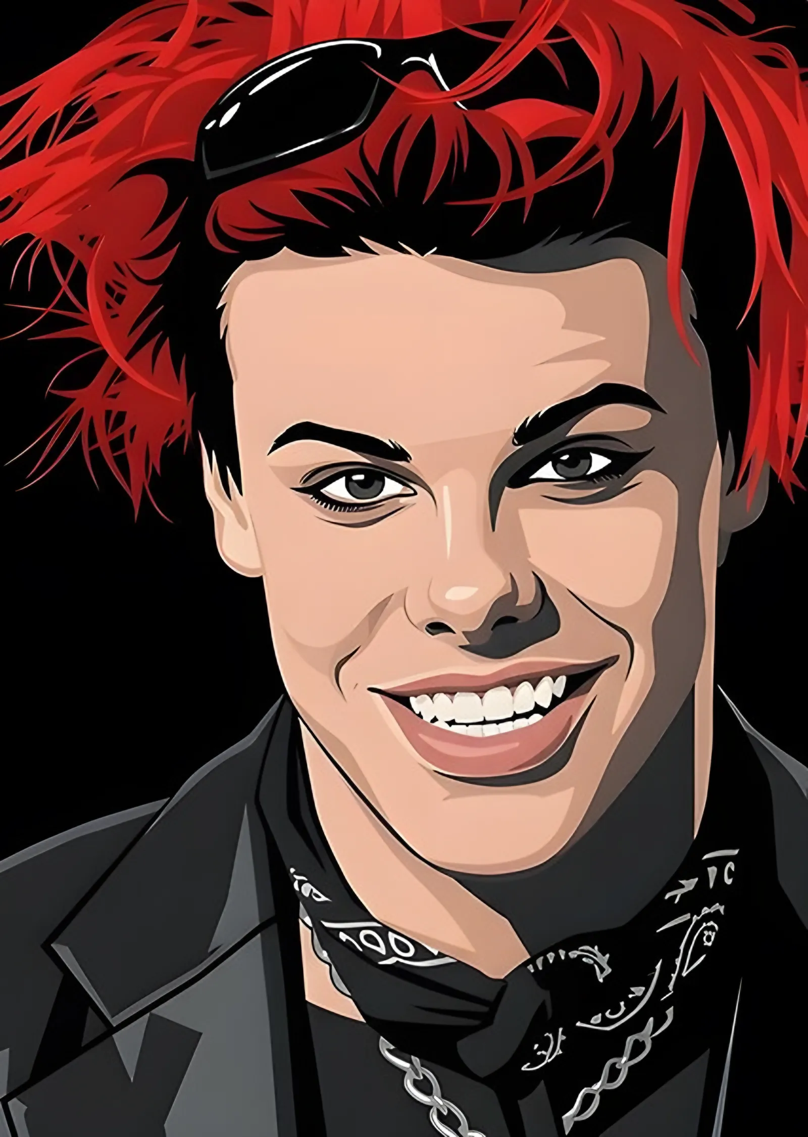 Yungblud - Kızıl Saç Vektör metal tablo