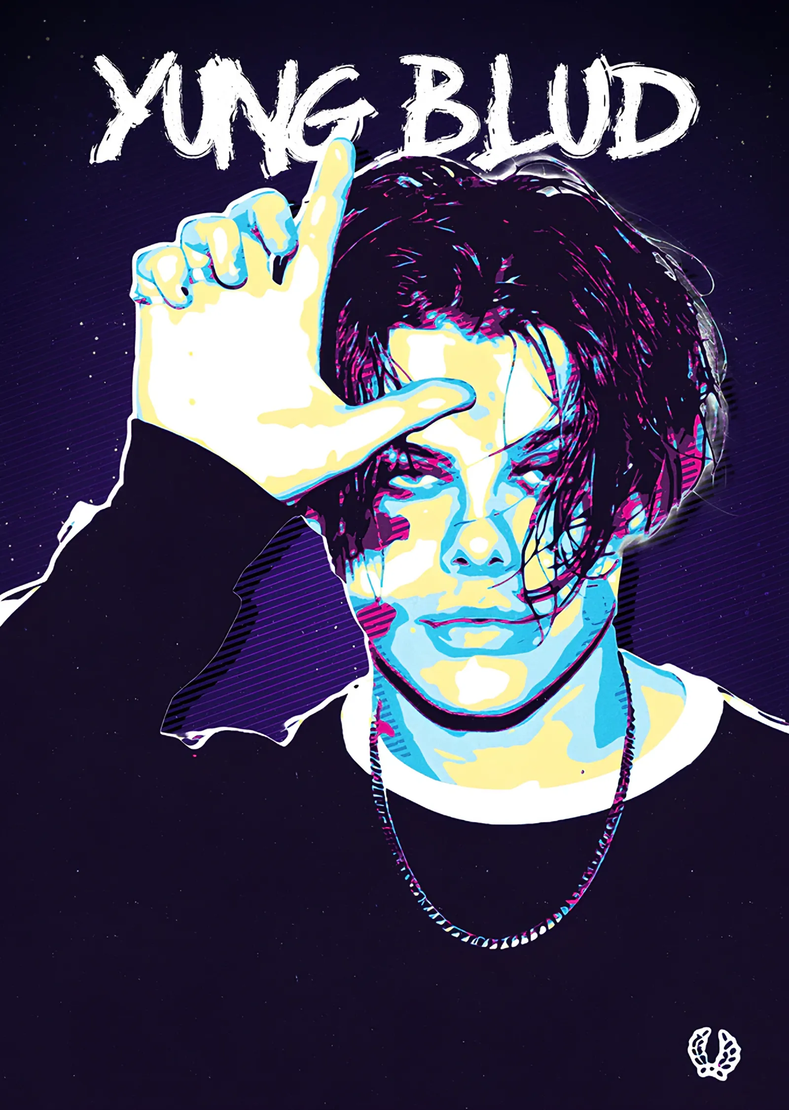 Yungblud - Mor Zemin Pop Art metal tablo