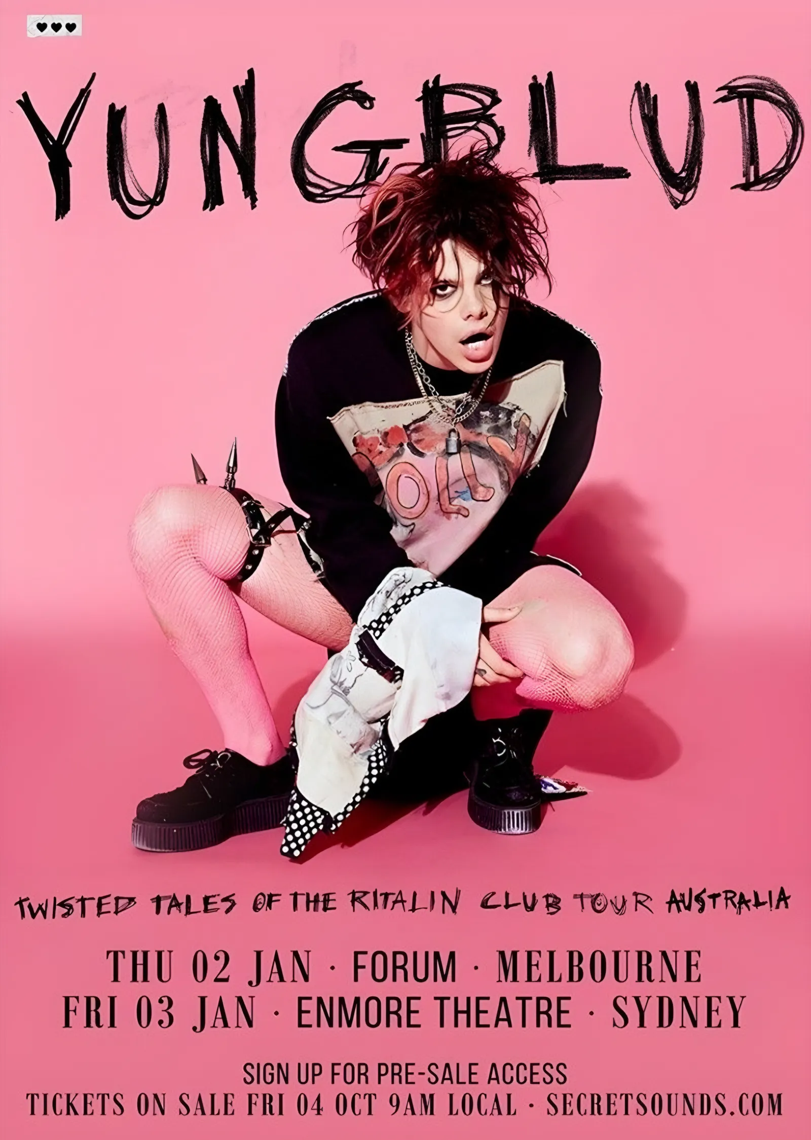 Yungblud - Ritalin Club Turnesi metal tablo