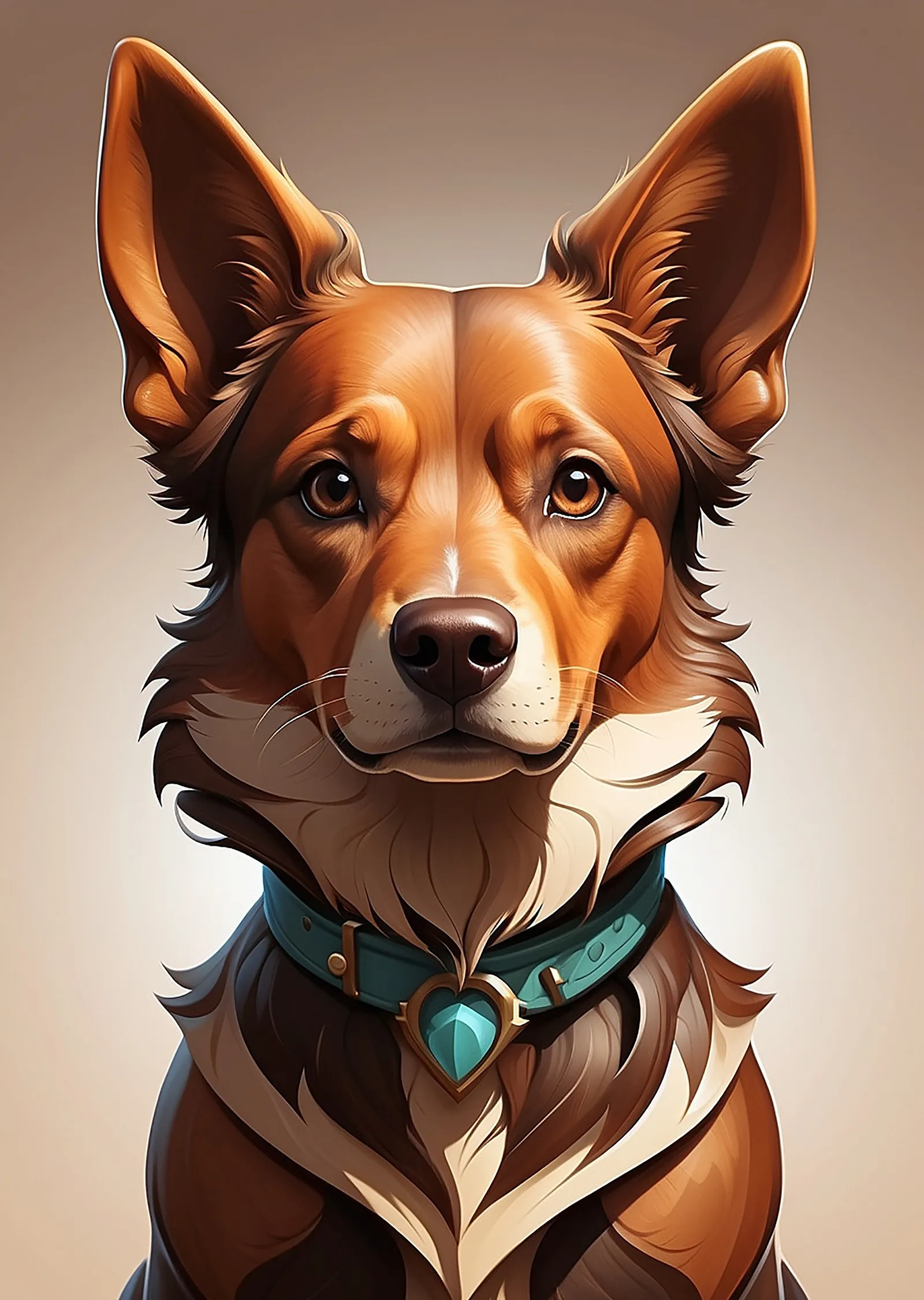 Sevimli Corgi Portresi metal tablo