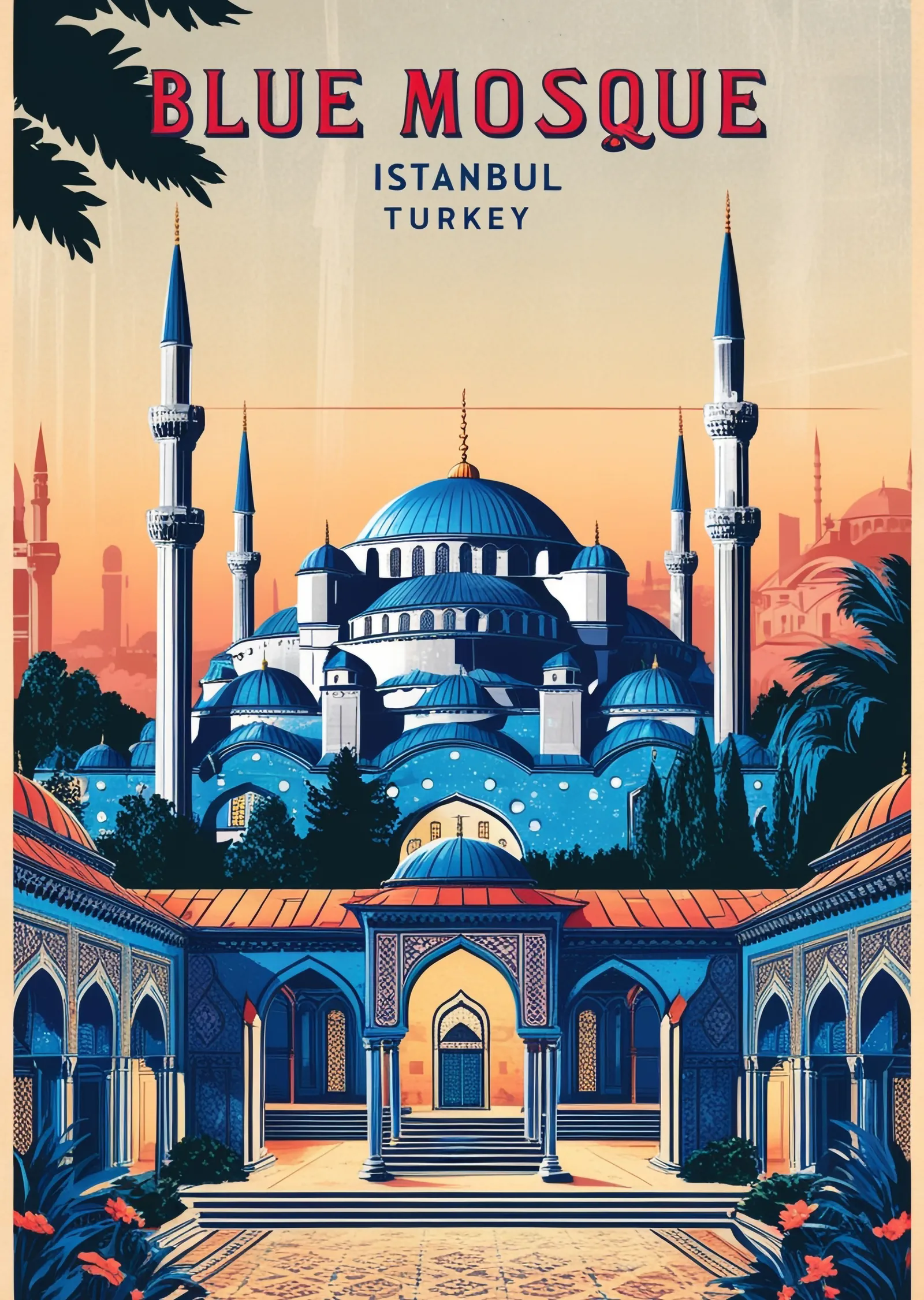 Sultanahmet Camii: İstanbul'un İkonik Yapısı metal tablo