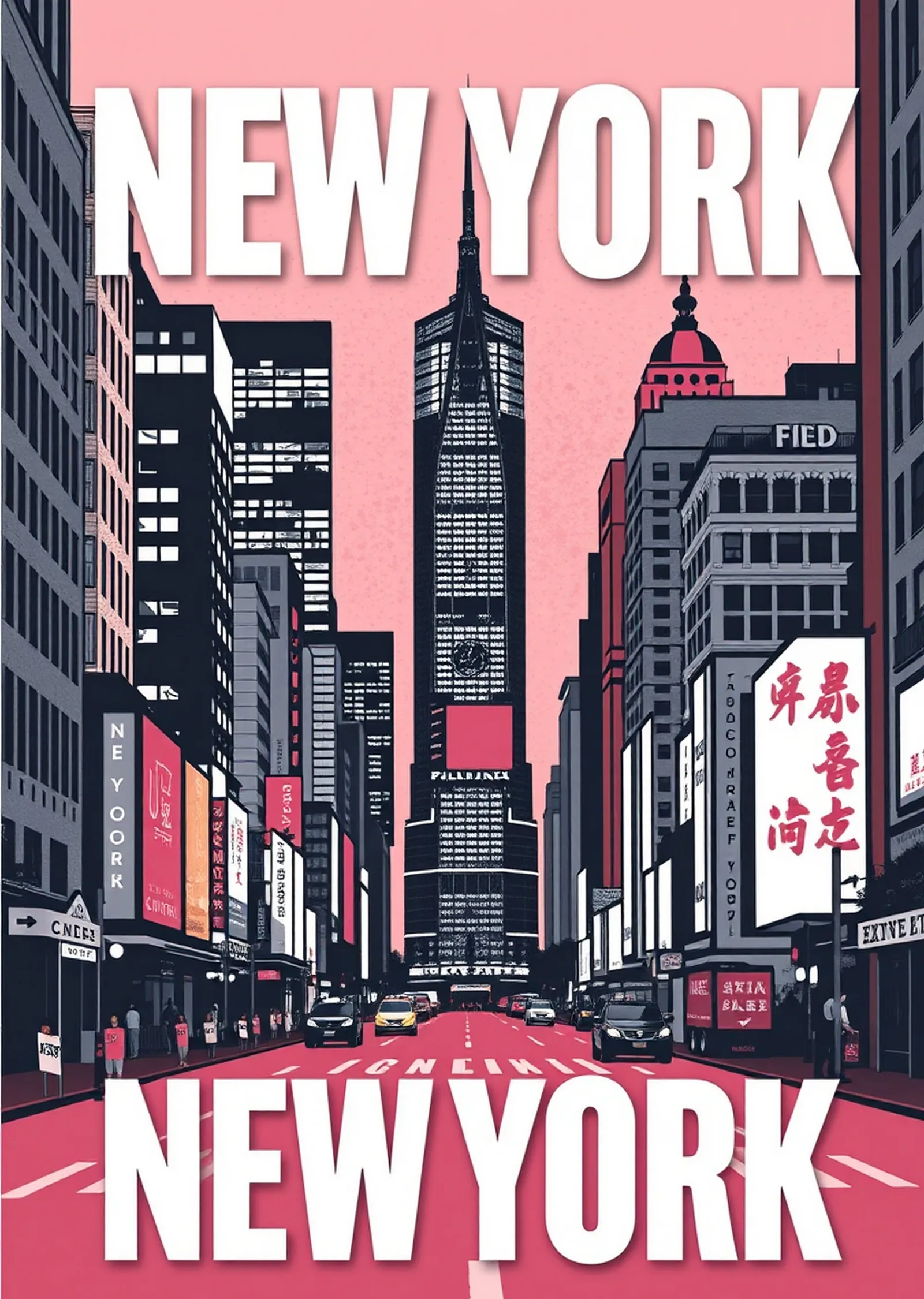 New York City Manzarası metal tablo