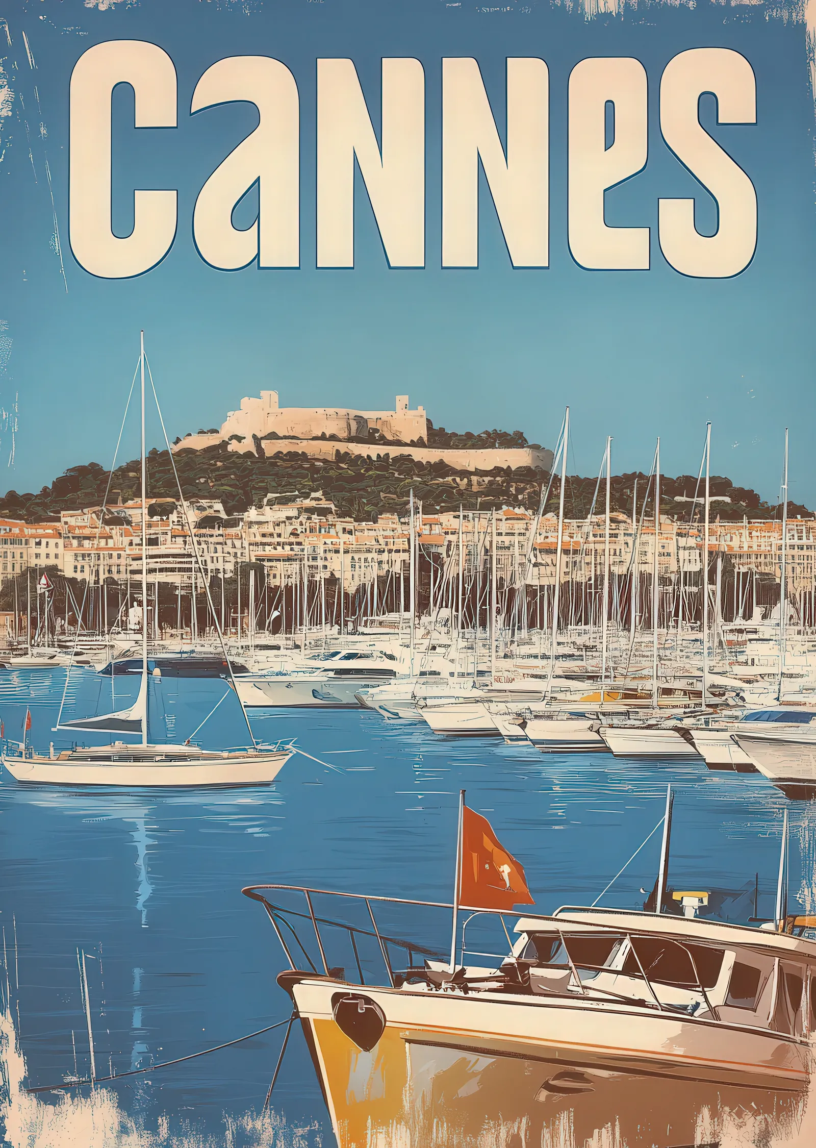 Cannes: Fransız Rivierası'nın İncisi metal tablo