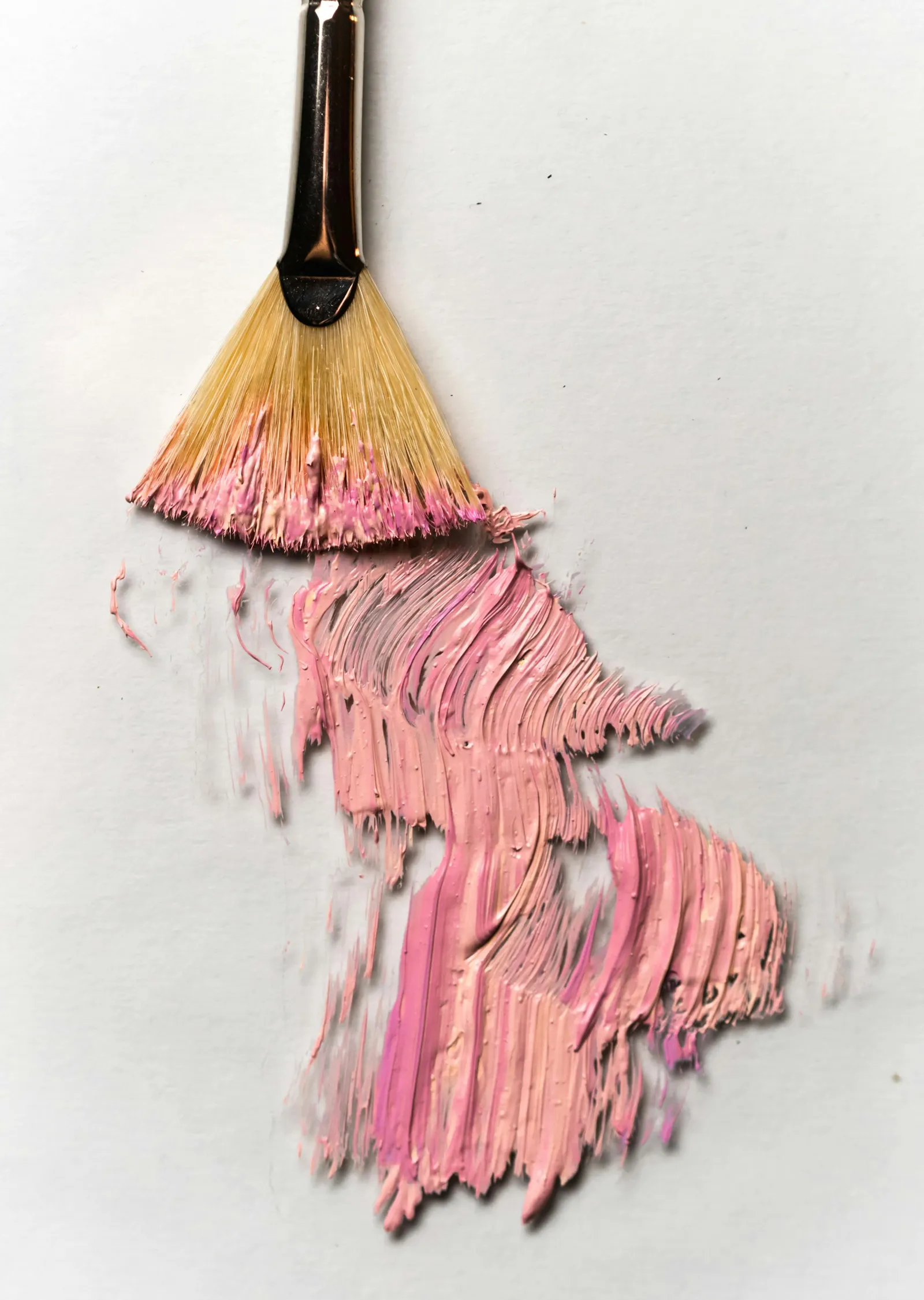 Pembe Fırça metal tablo