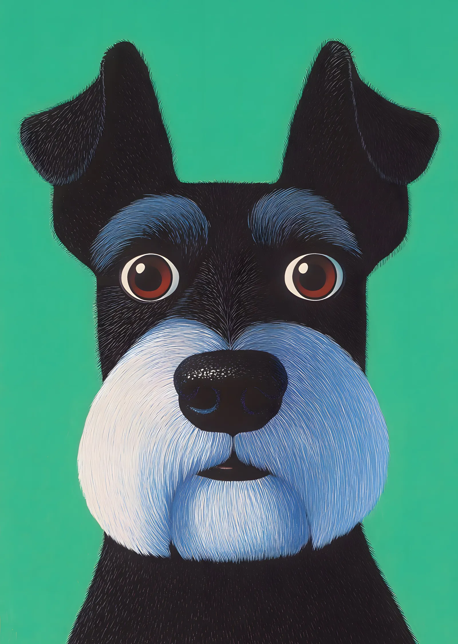 Schnauzer: Sevimli Bir Evcil Hayvan Portresi metal tablo