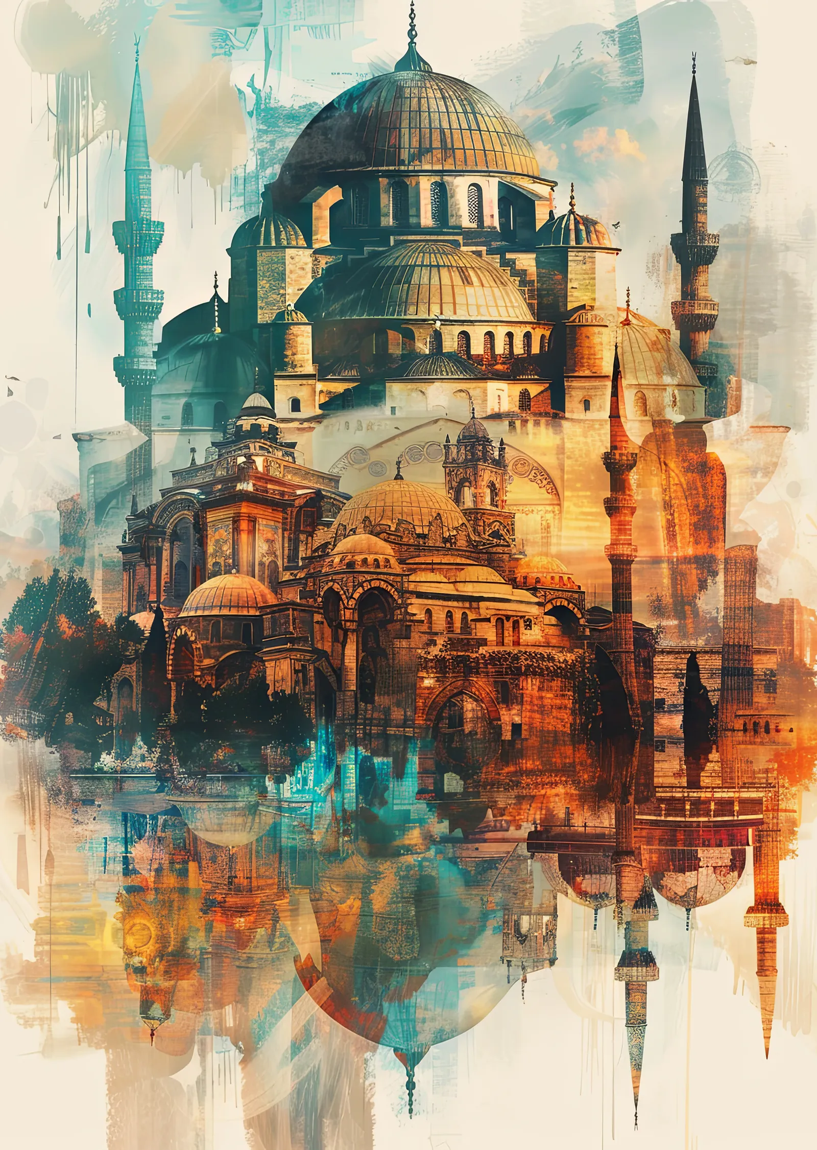 İstanbul'un İkonik Yapıları: Mimar Sinan'ın Eseri metal tablo