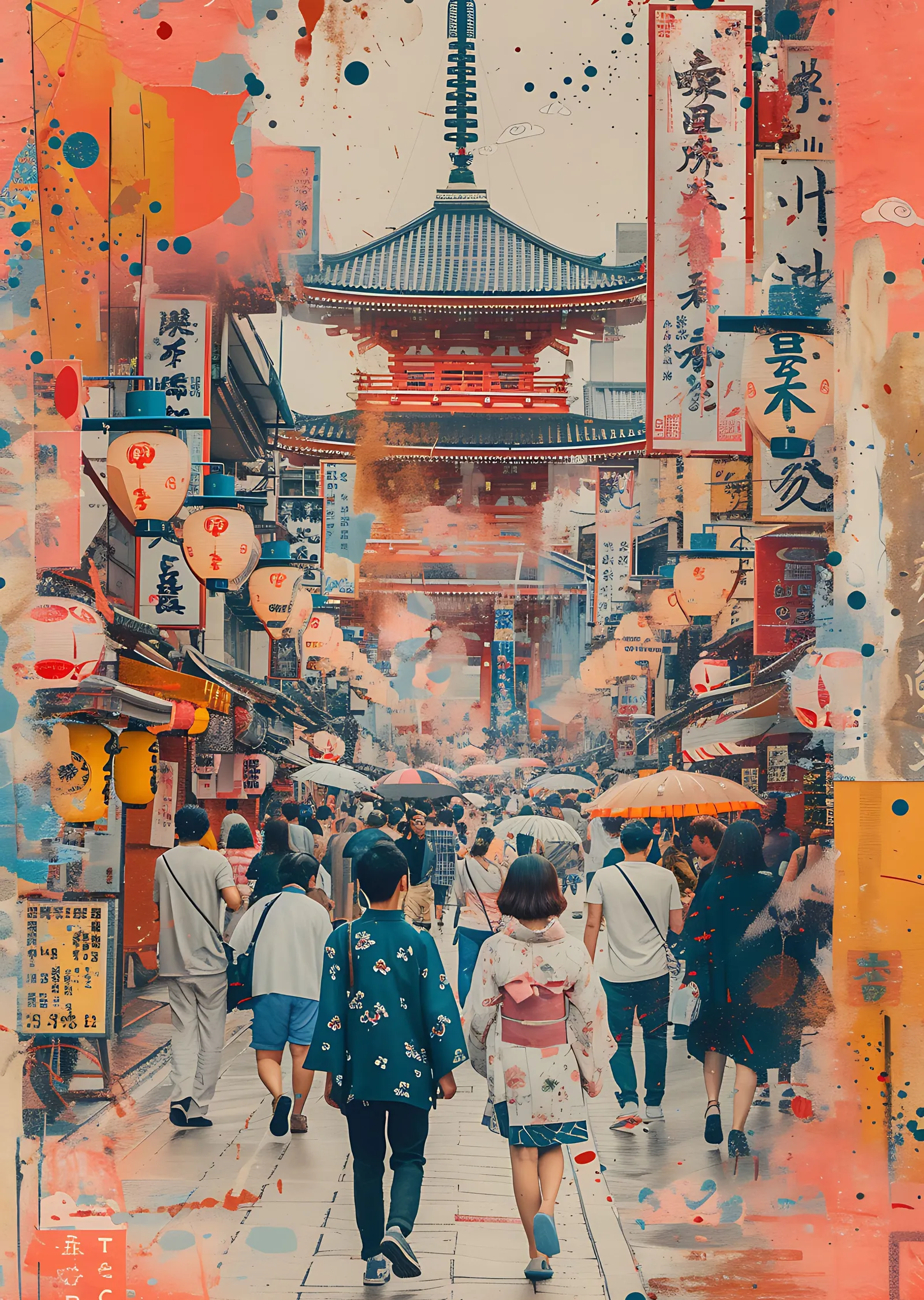Tokyo Pazar Yeri metal tablo