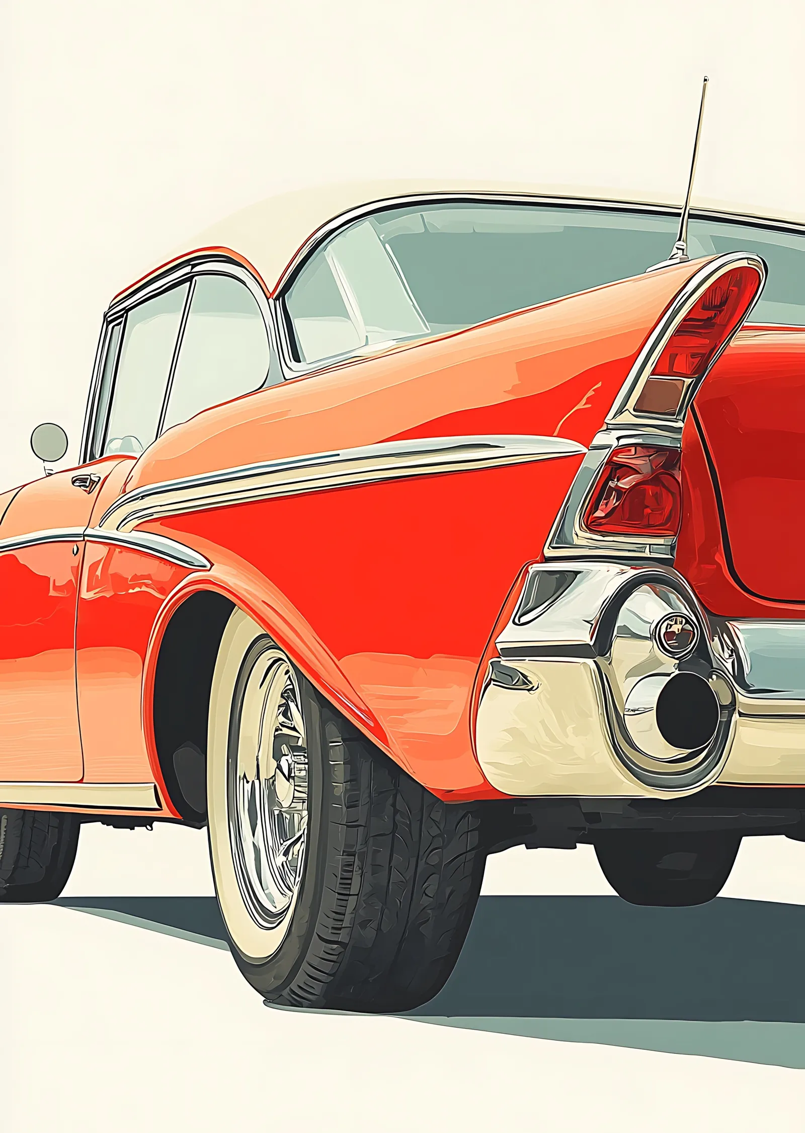 1955 Chevrolet Bel Air Klasik Araba metal tablo