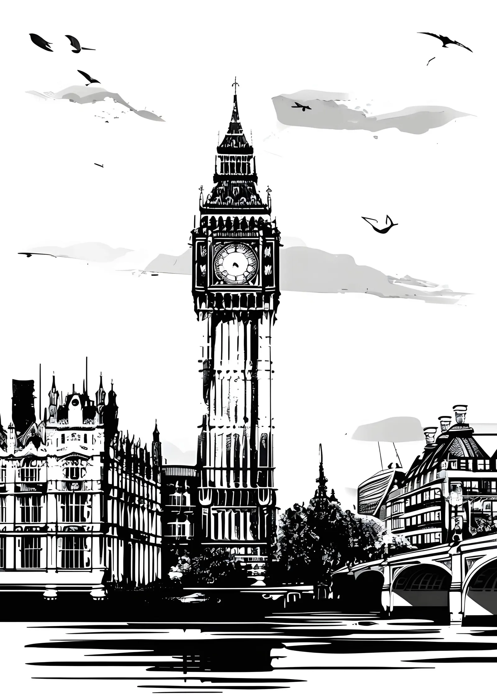 Big Ben: Londra'nın Simgesi metal tablo