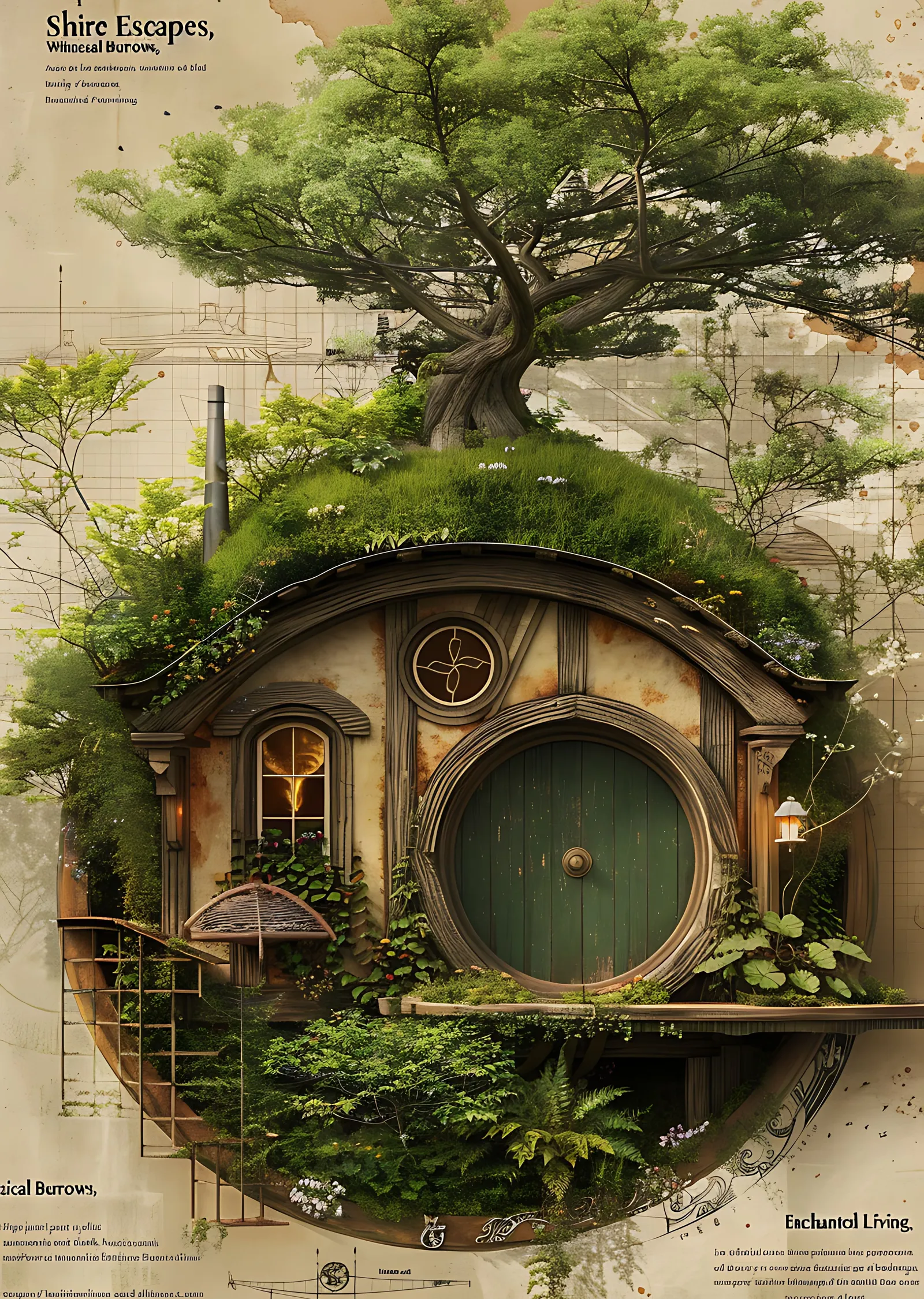 Hobbit Yurdu: Shire Kaçışı metal tablo