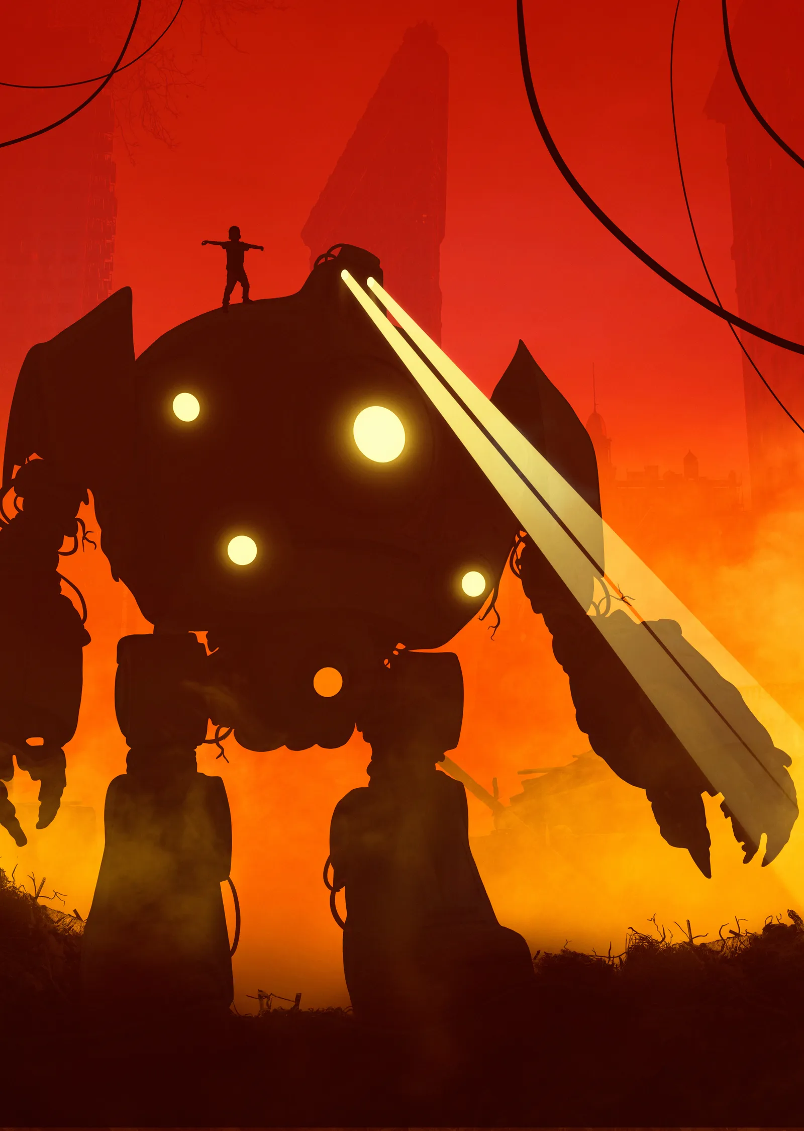 Dev Robot metal tablo