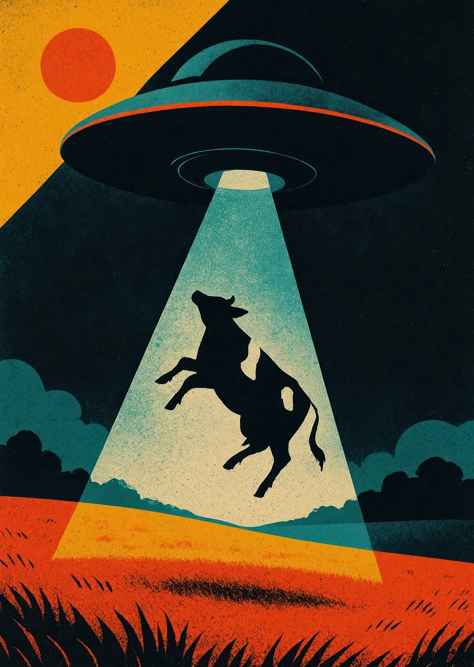 UFO İnvazyonu metal tablo