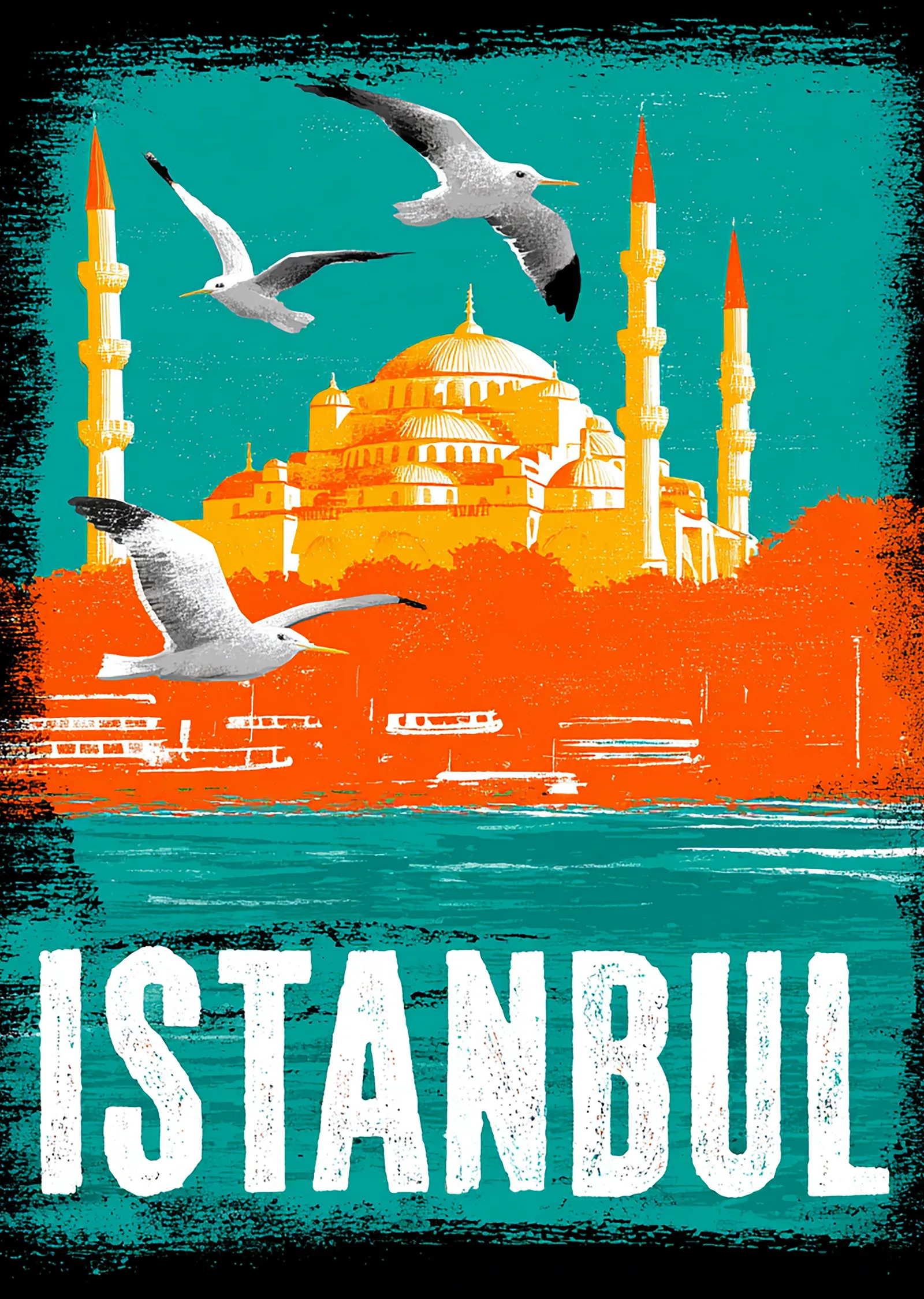 İstanbul: Tarihin Kalbinde metal tablo