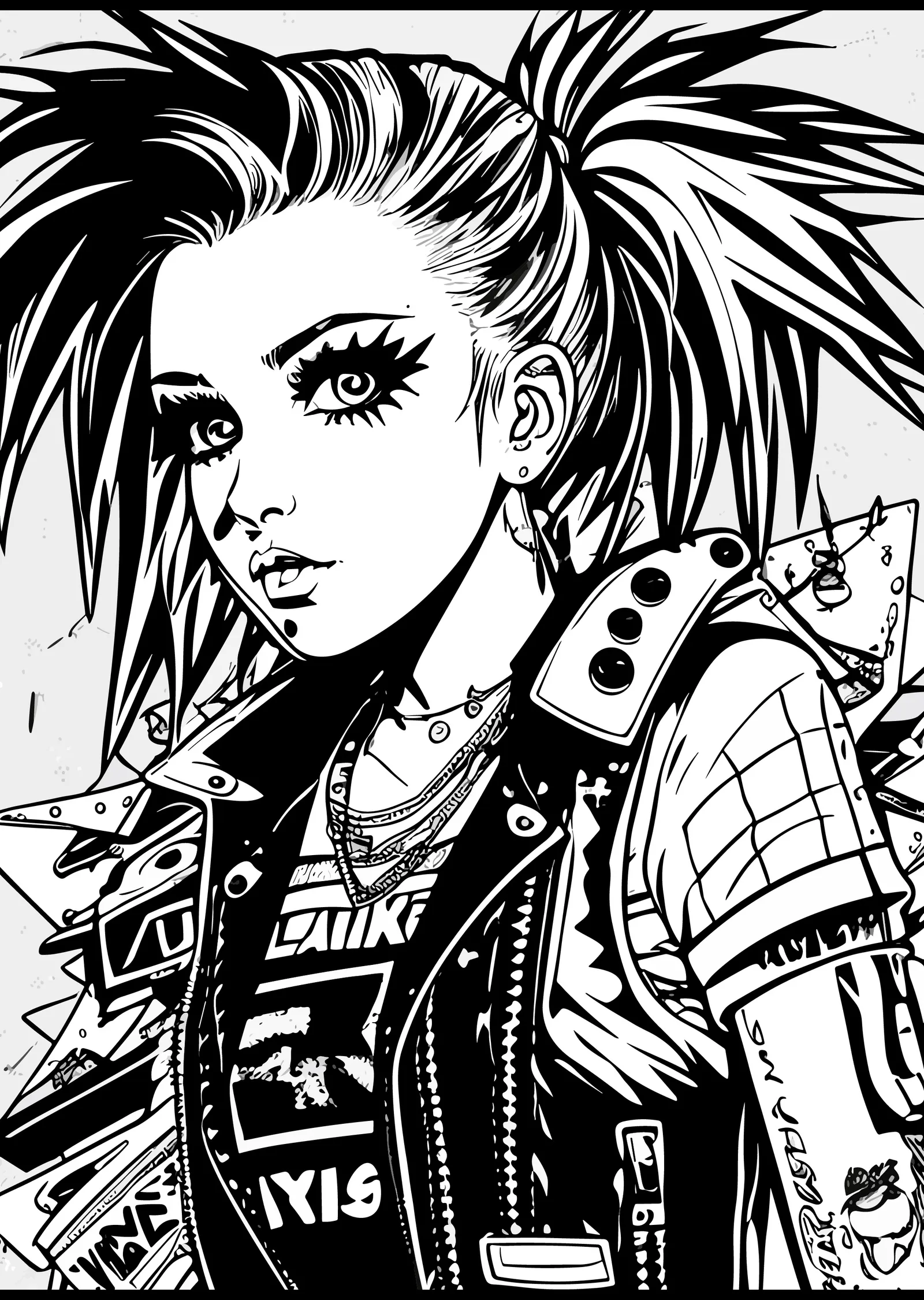 Punk Kız metal tablo