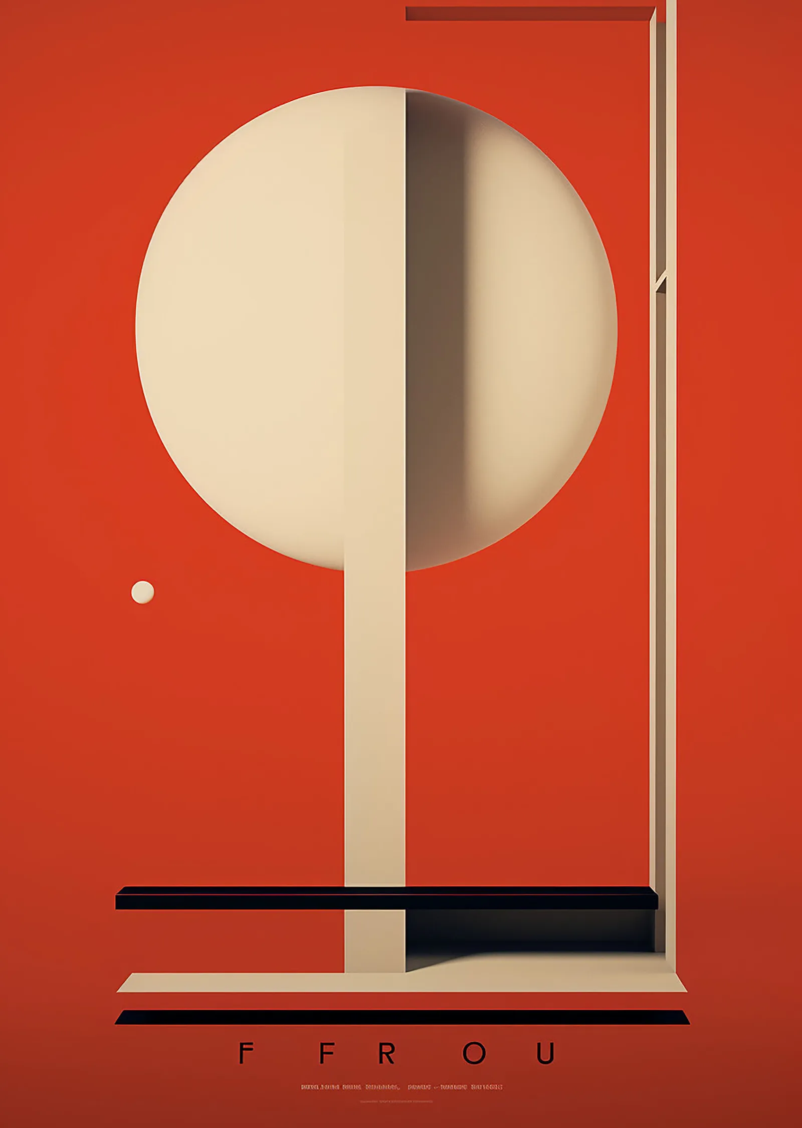 FFROU Minimalist metal tablo