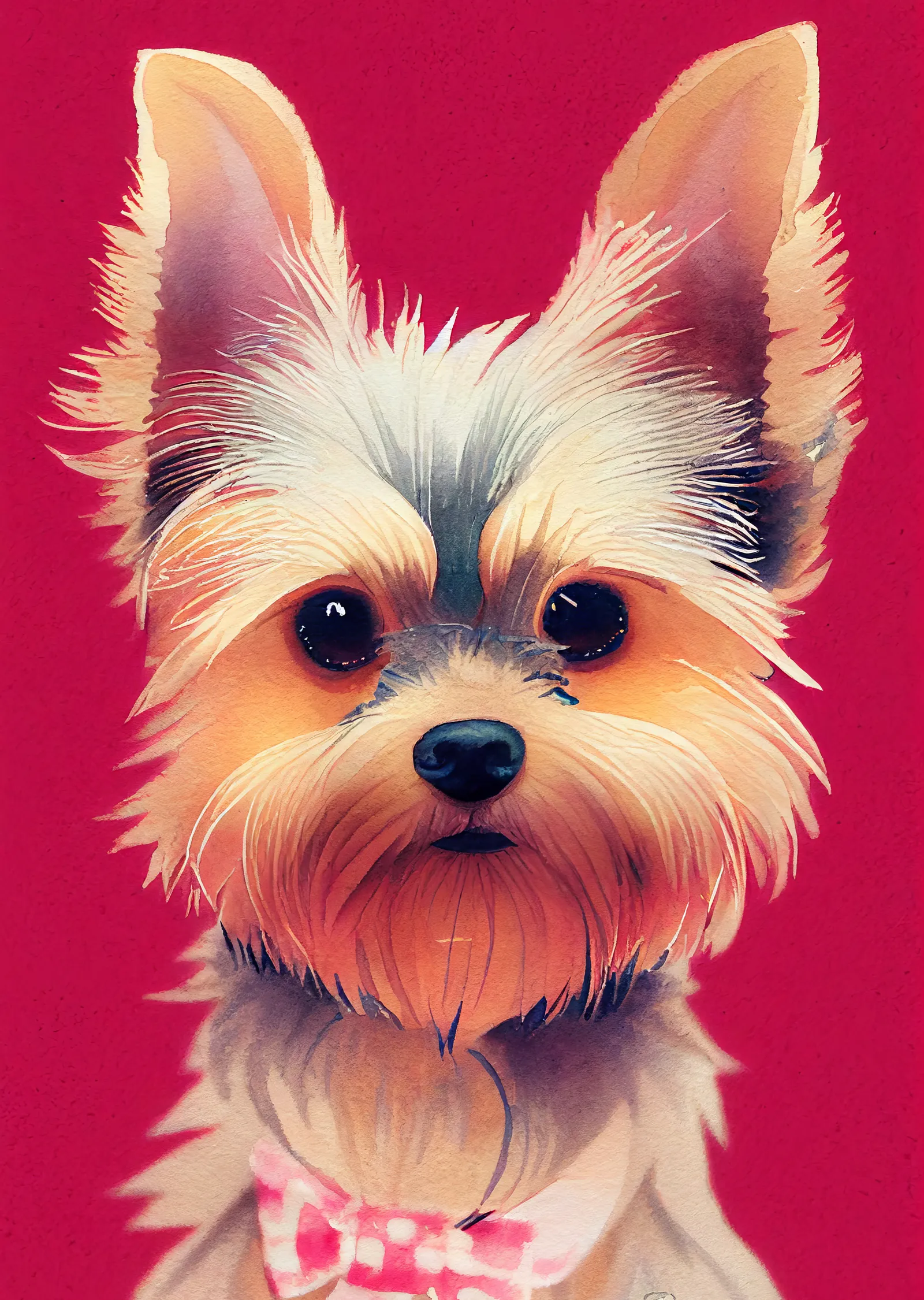 Evcil Hayvan: Yorkshire Terrier Portresi metal tablo
