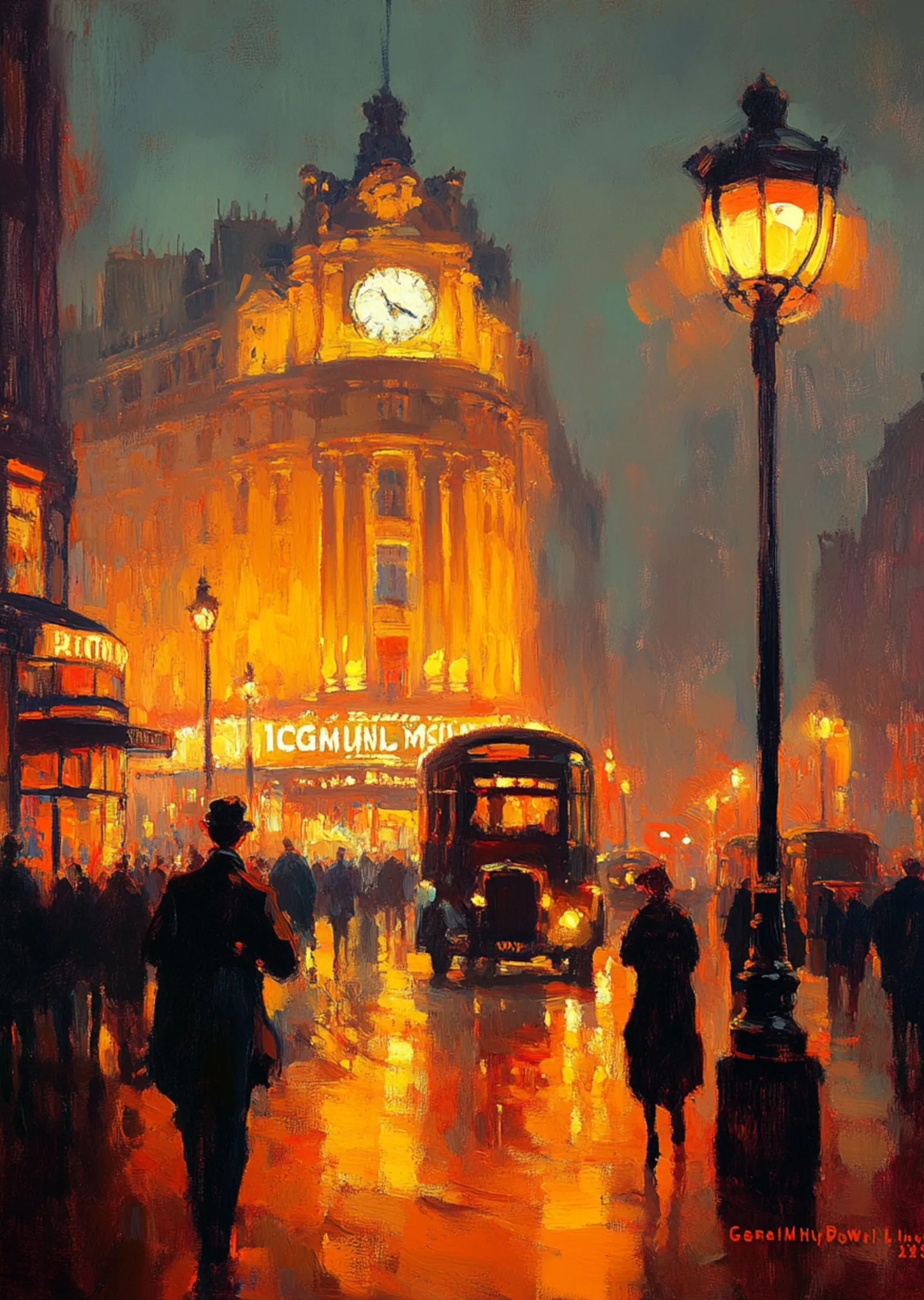 Piccadilly Circus, Londra metal tablo