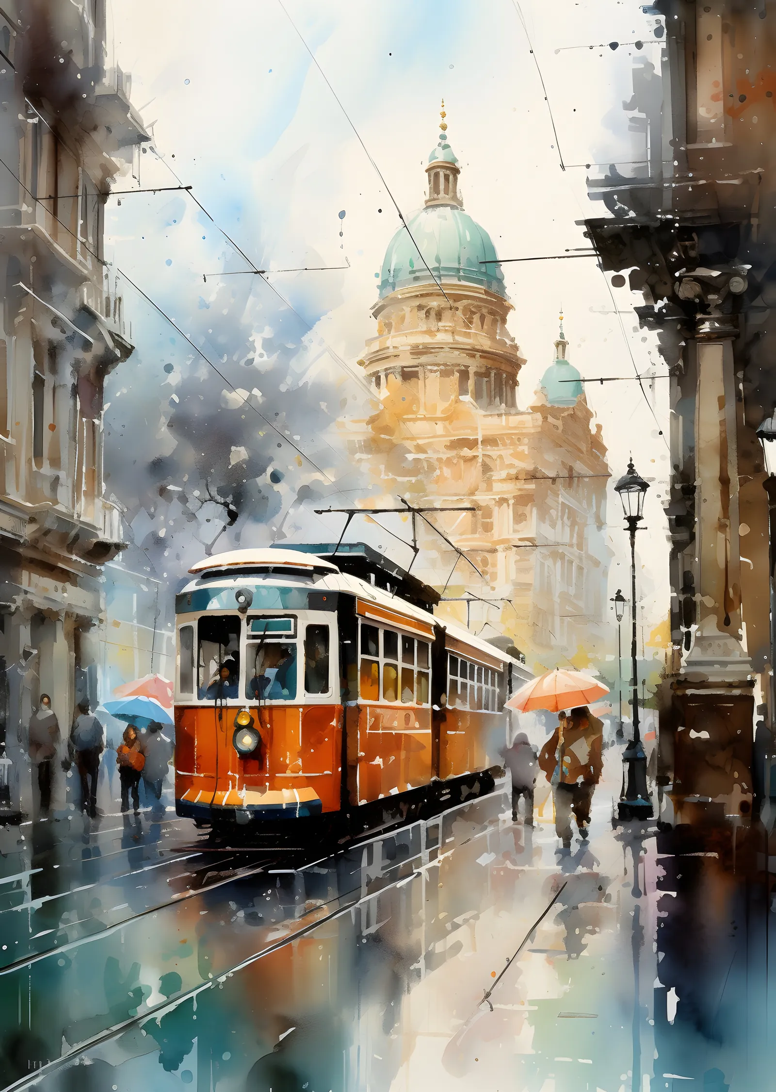 İstanbul Tramvayı: Tarihi Sokaklarda Bir Gün metal tablo
