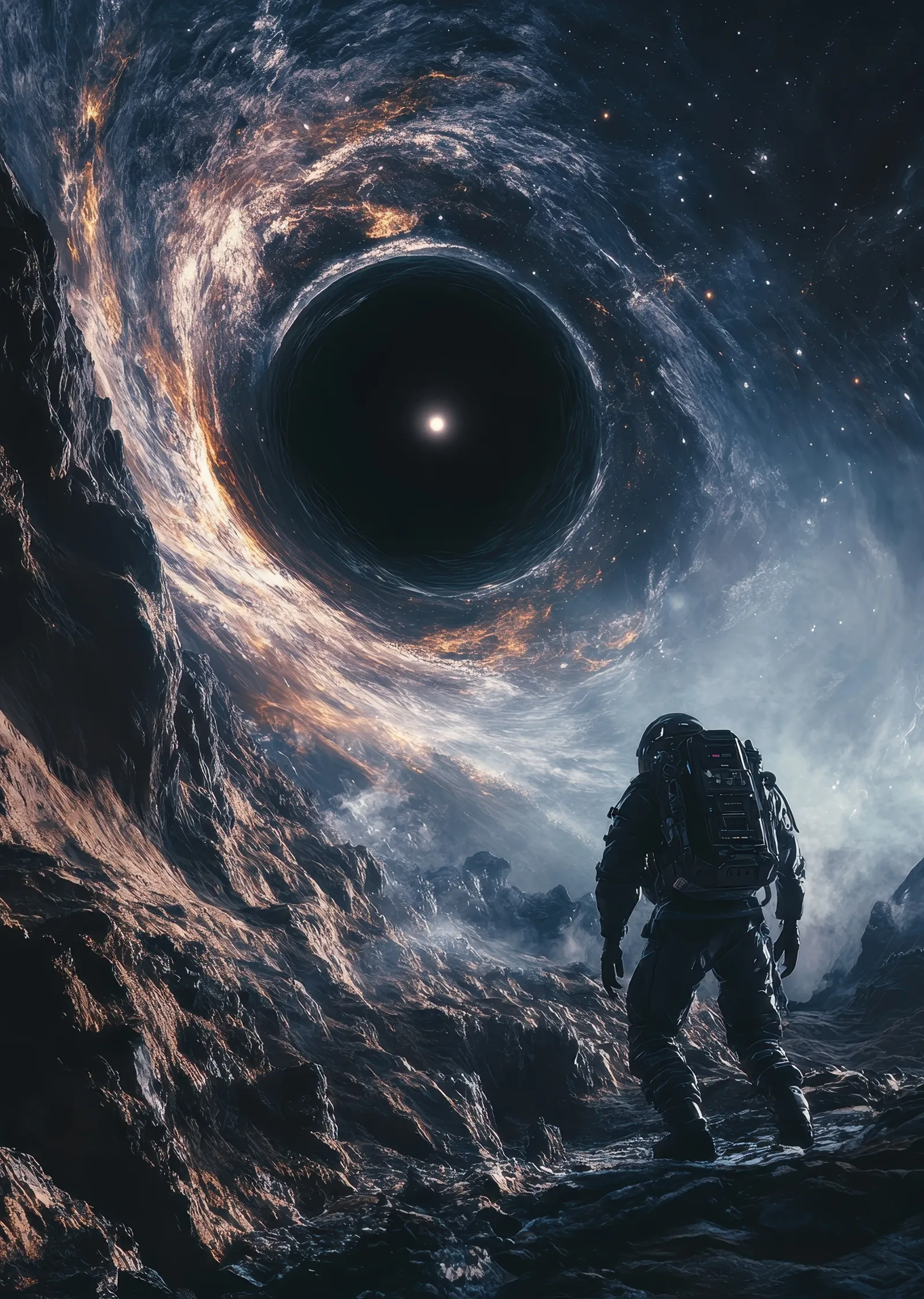 Uzayda Bir Astronot: Kara Delik Yolculuğu metal tablo