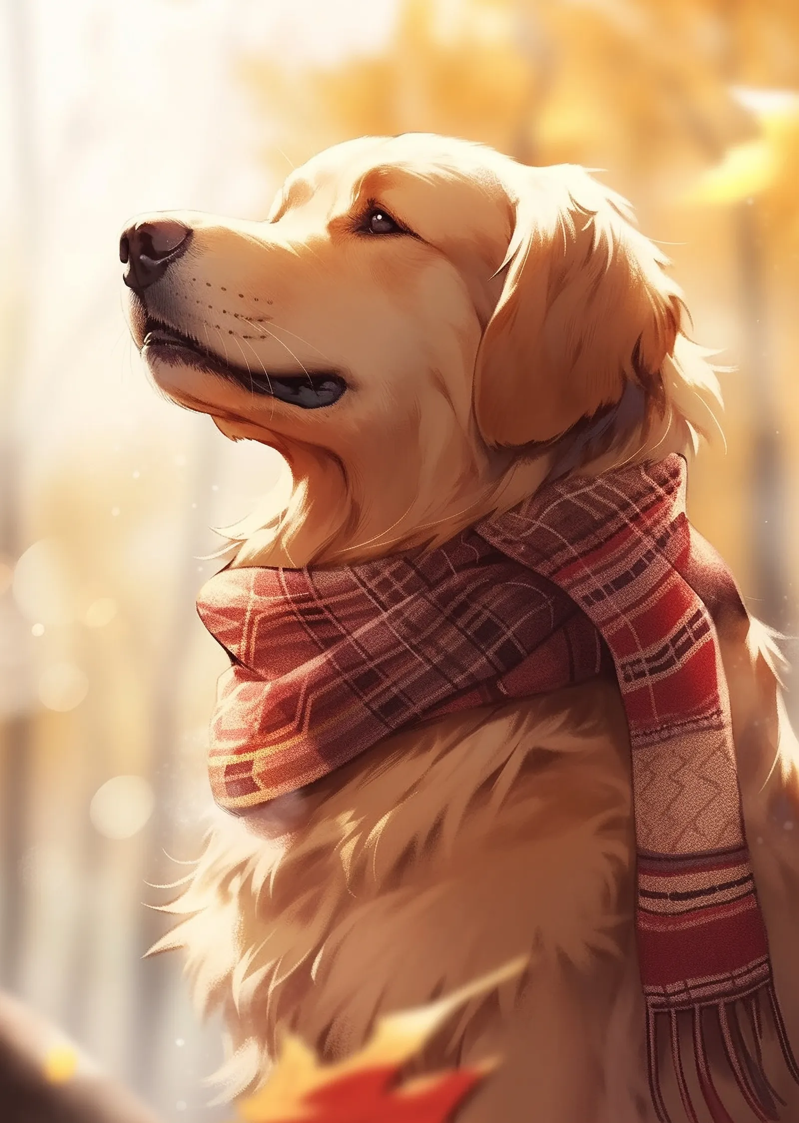 Sonbahar Köpeği Portresi metal tablo