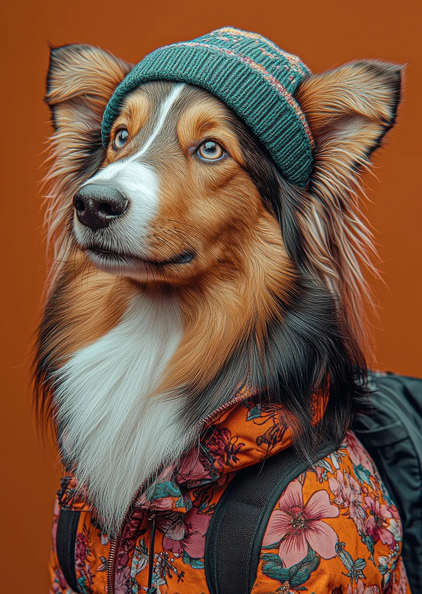 Avustralyalı Çoban Köpeği ve Şapka metal tablo