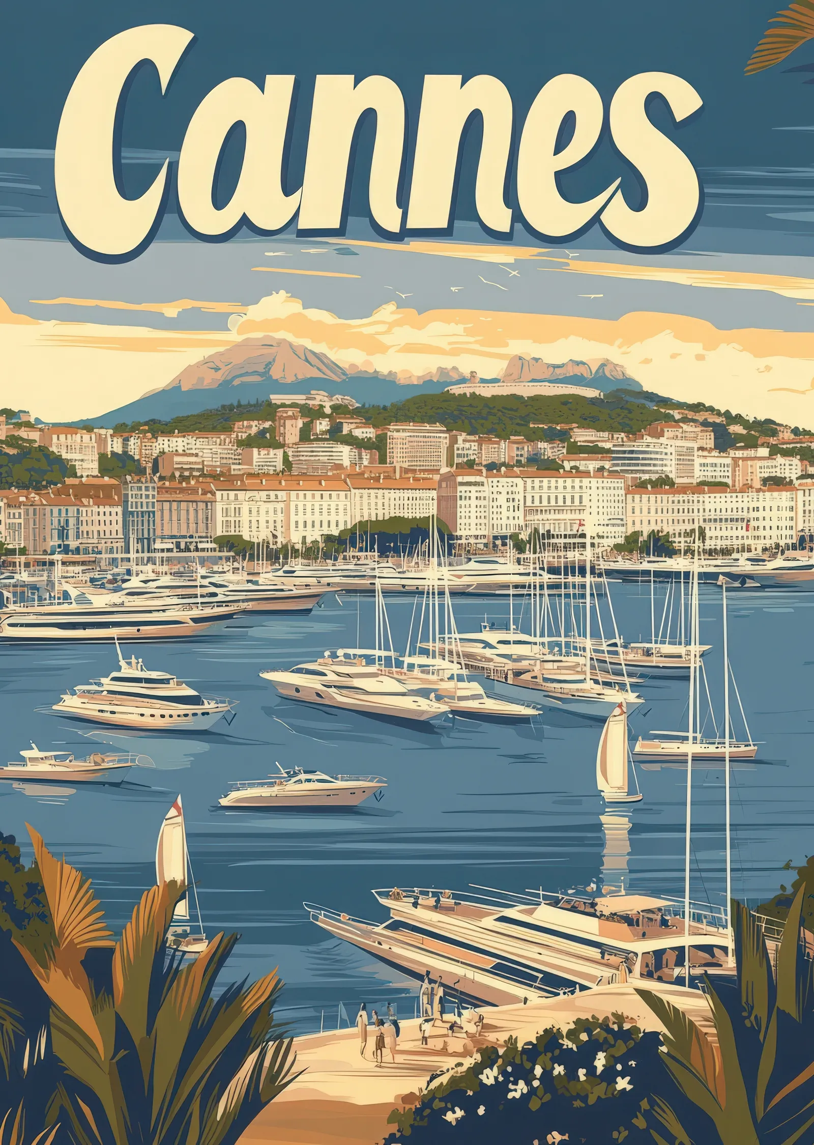 Cannes: Fransız Rivierası'nın Gözdesi metal tablo
