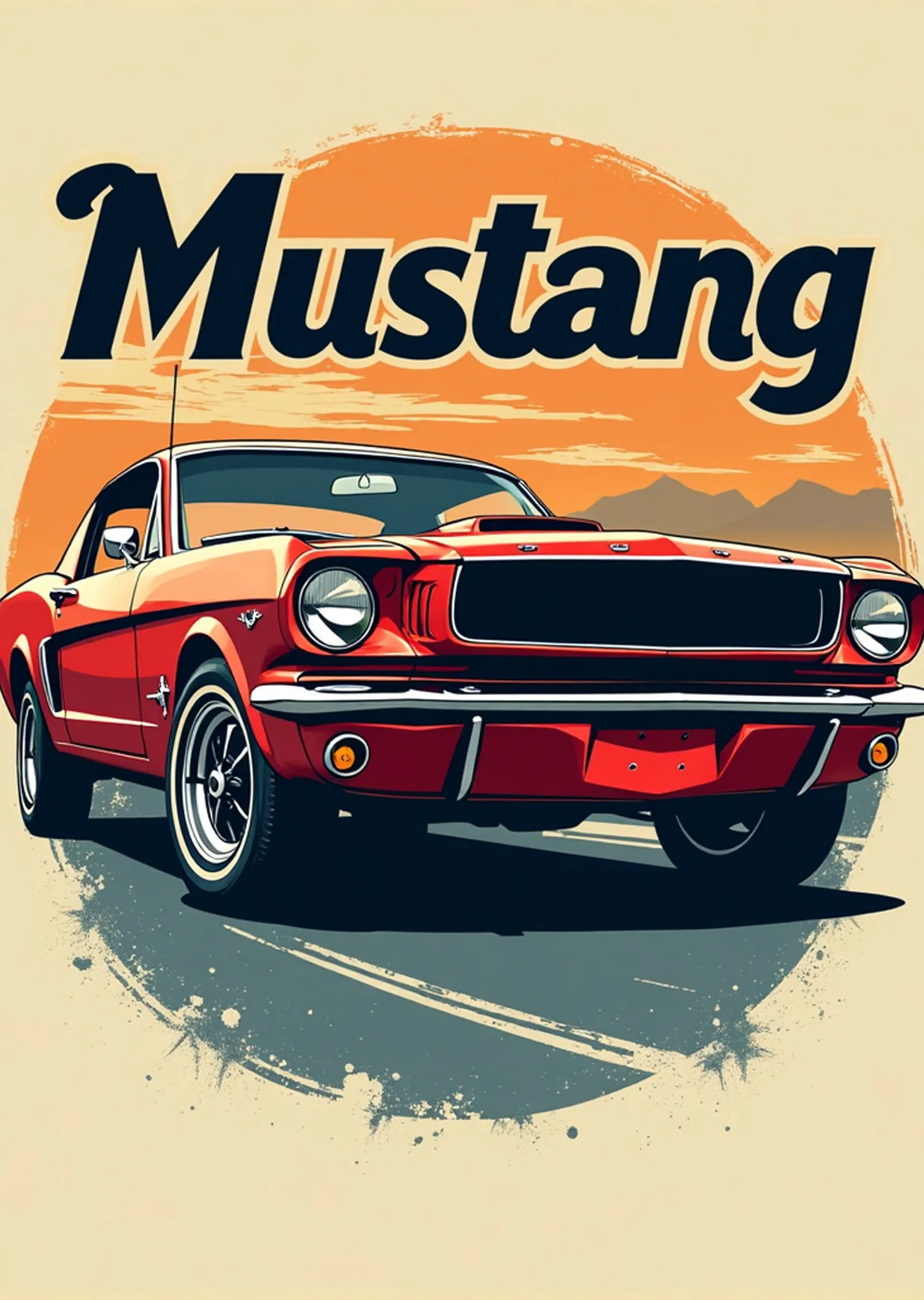 Ford Mustang metal tablo