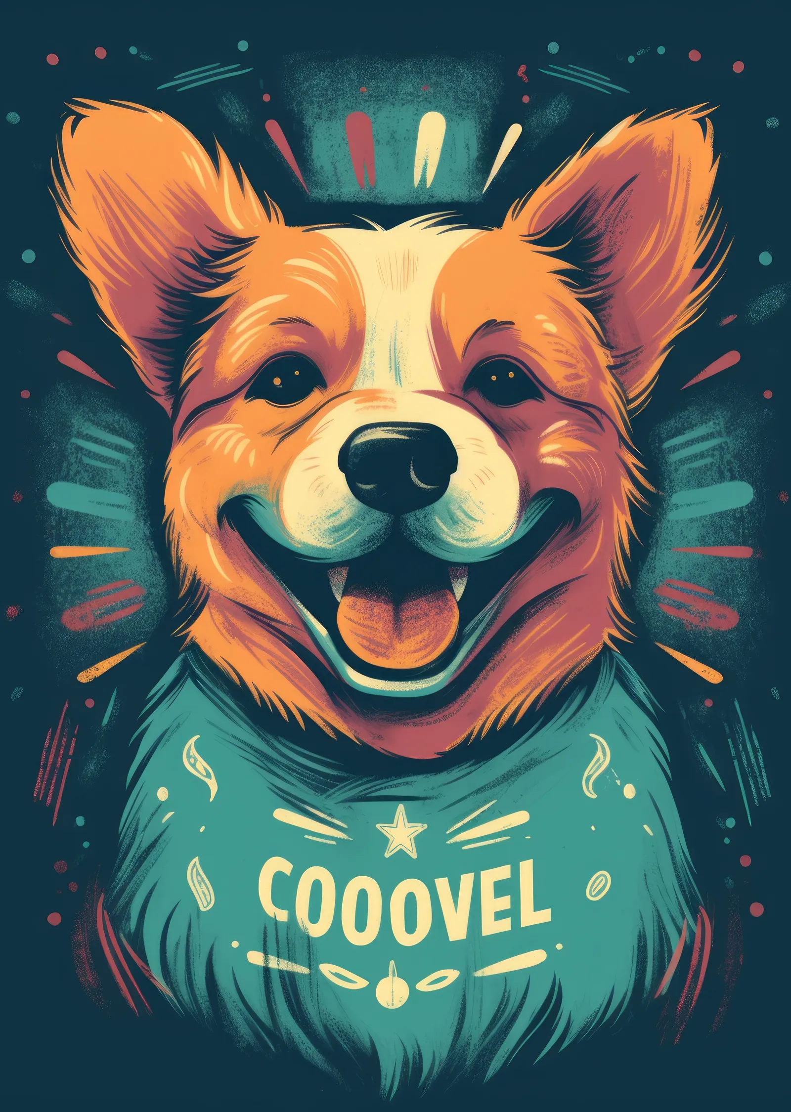 Evcil Hayvanlar: Mutlu Bir Corgi metal tablo