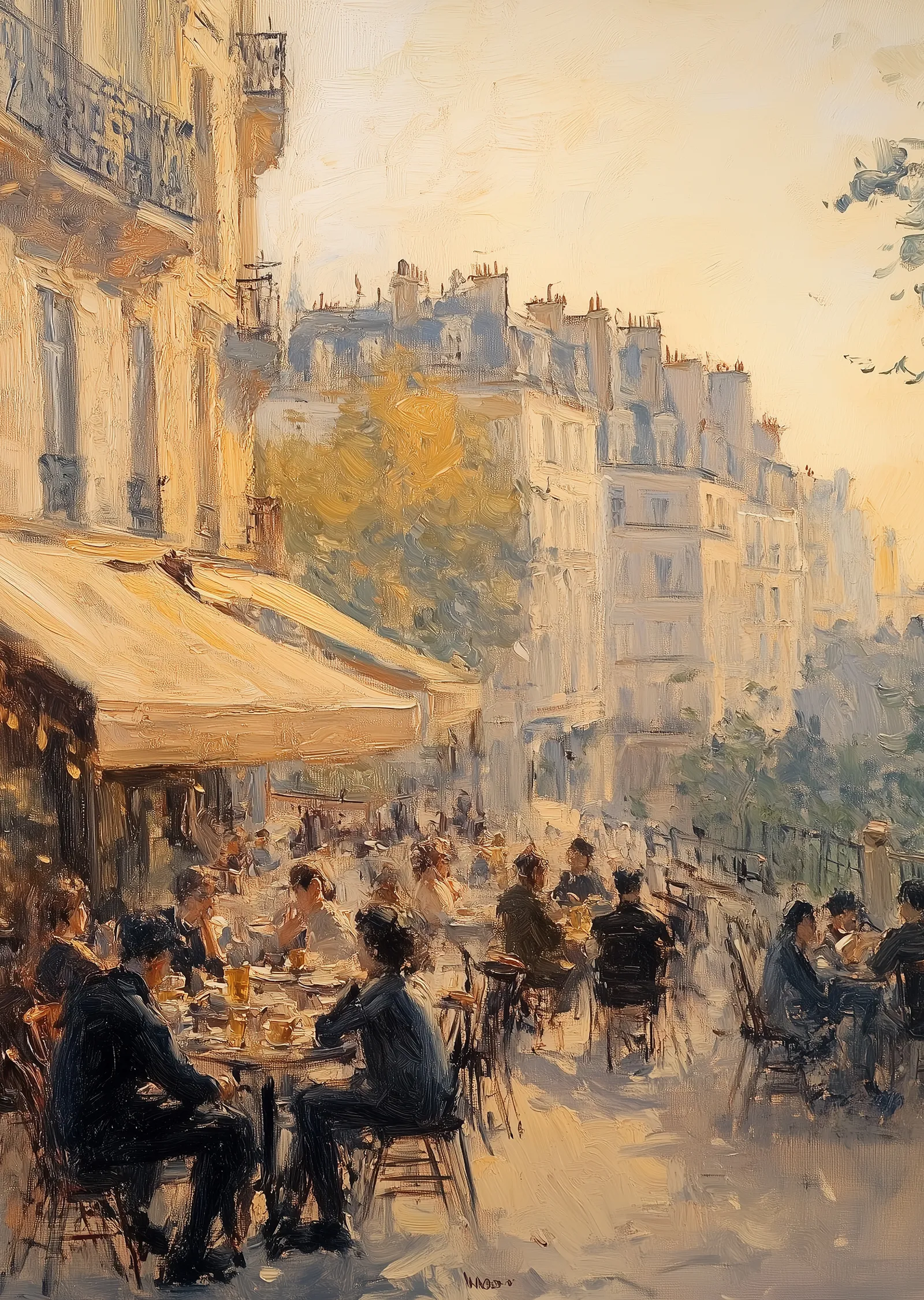 Paris Café metal tablo