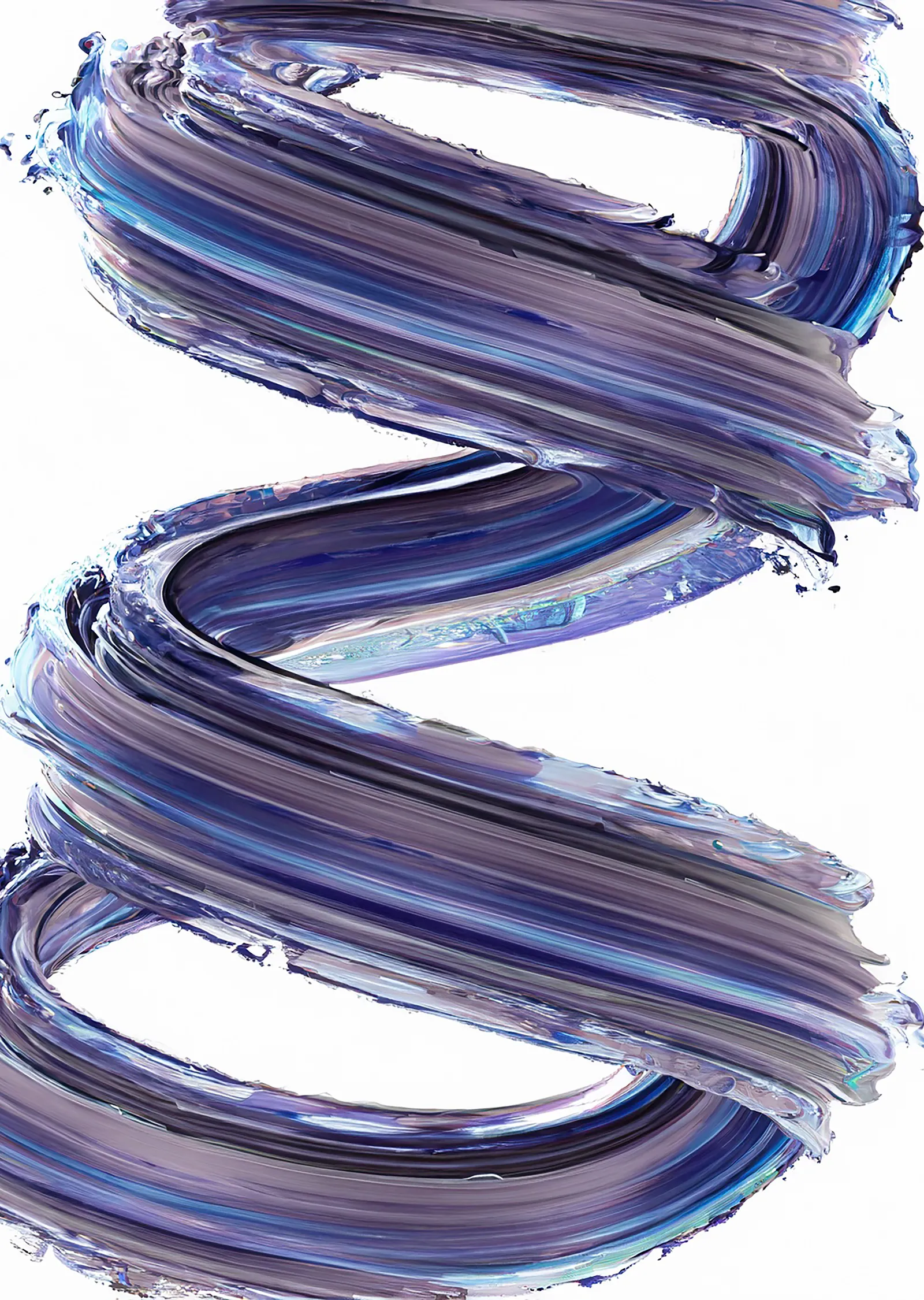 Mavi Spiral Soyut Sanat metal tablo