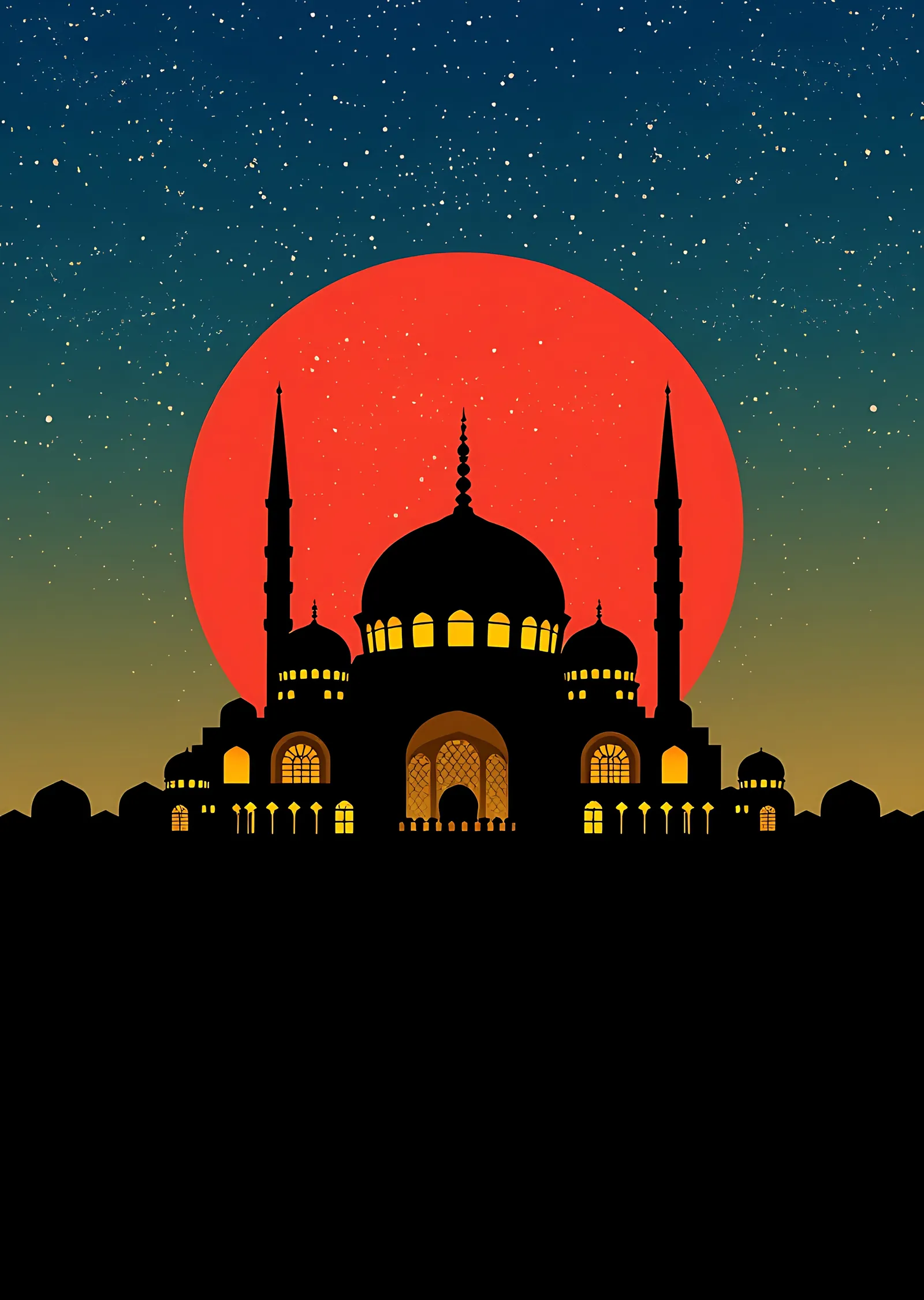 İstanbul ve Kırmızı Ay metal tablo