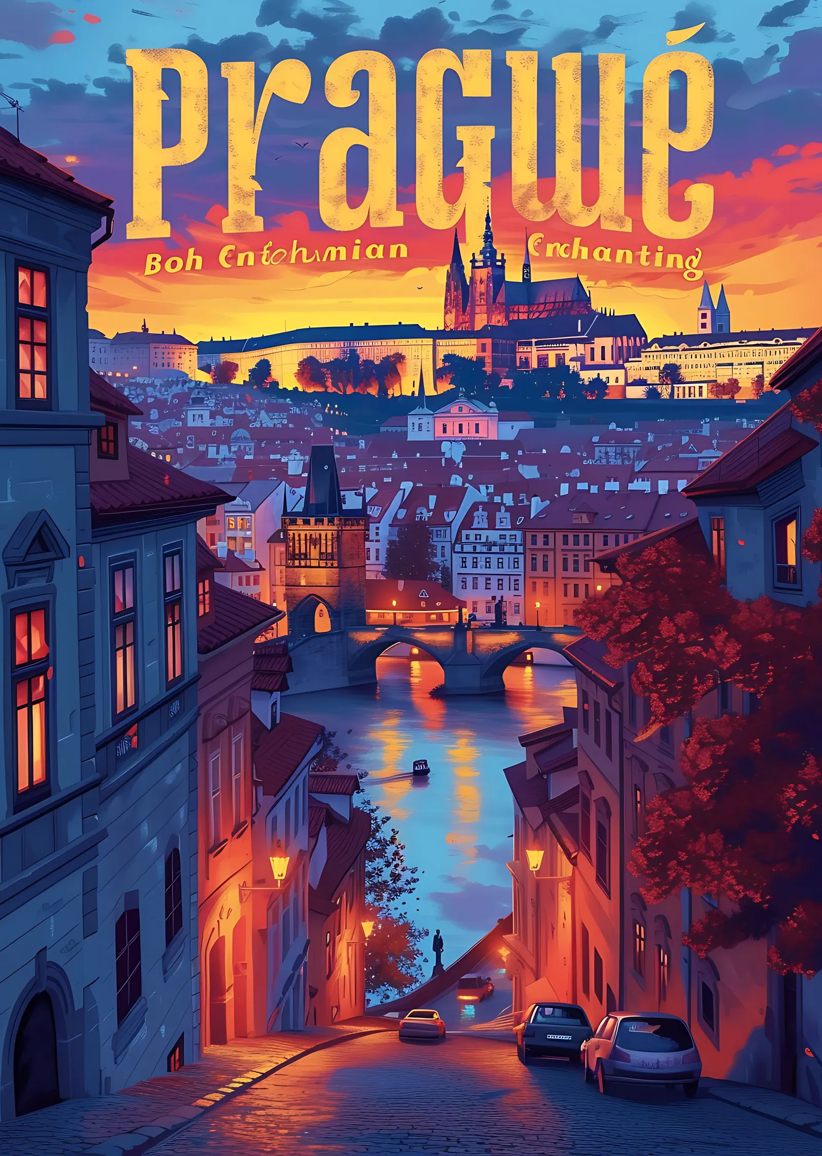 Prag metal tablo