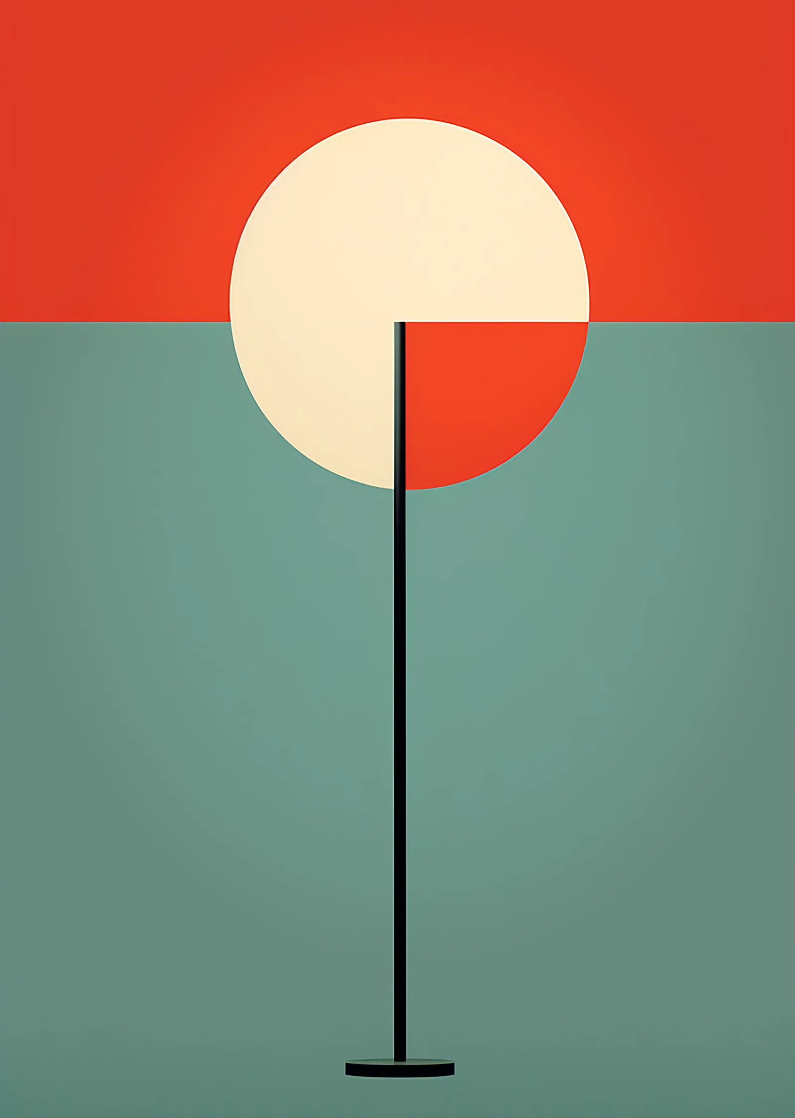 Minimalist Güneş metal tablo