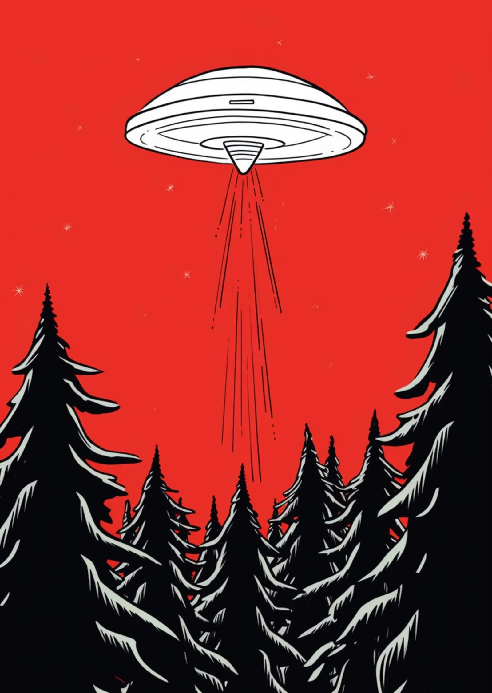 UFO İstilası metal tablo