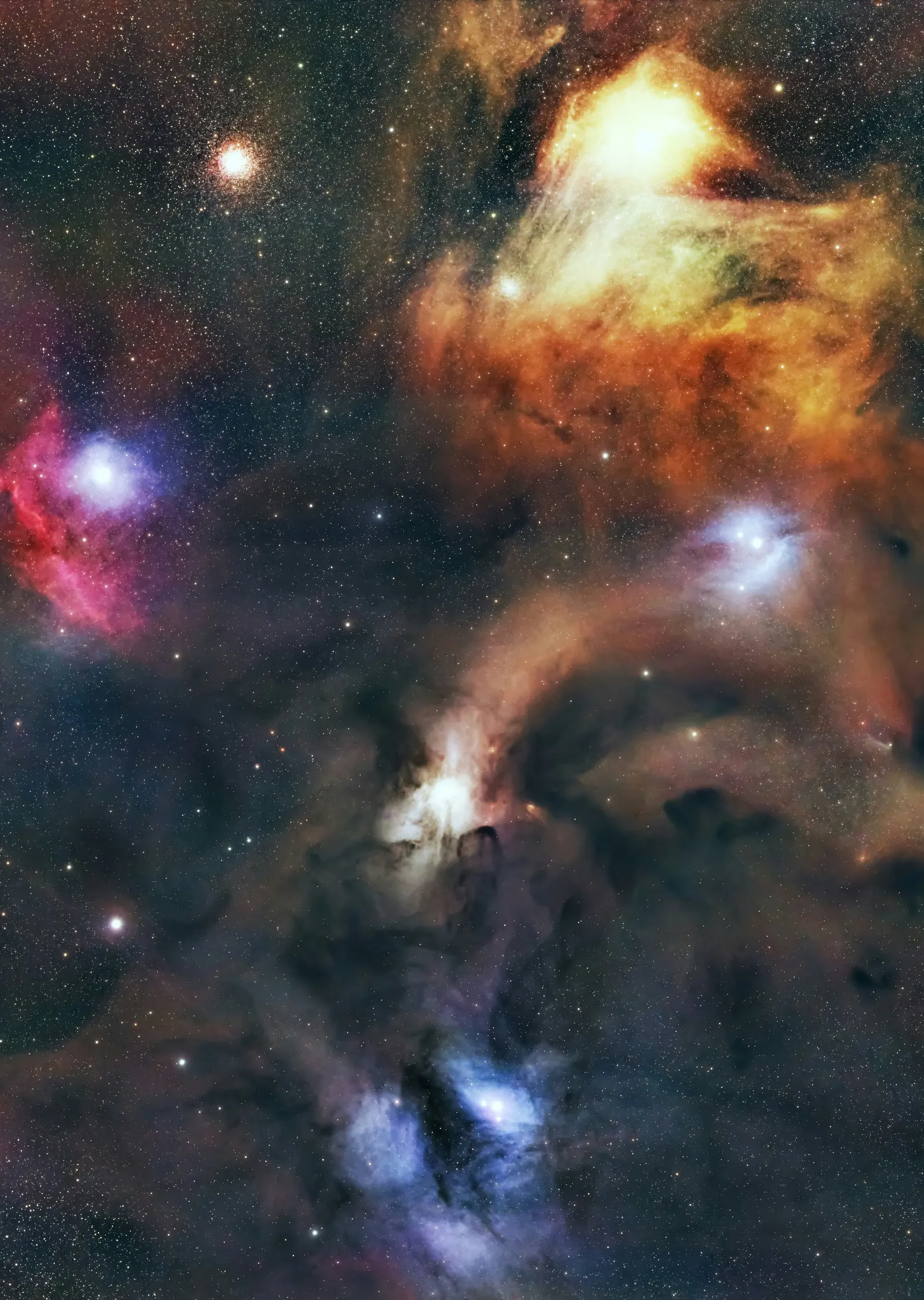 Rho Ophiuchi Bulut Kompleksi metal tablo