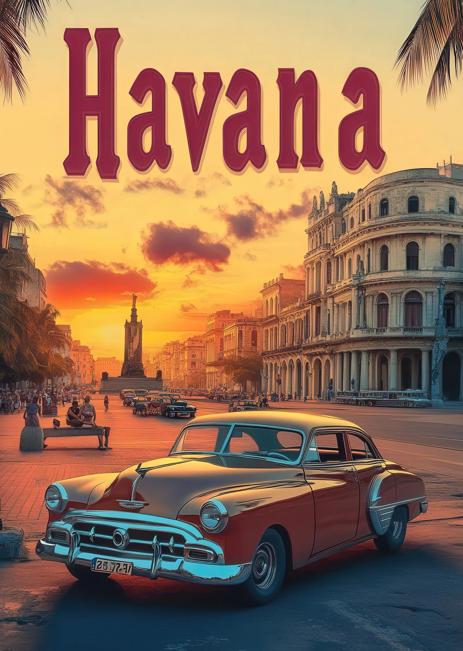 Havana: Küba'nın İncisi metal tablo