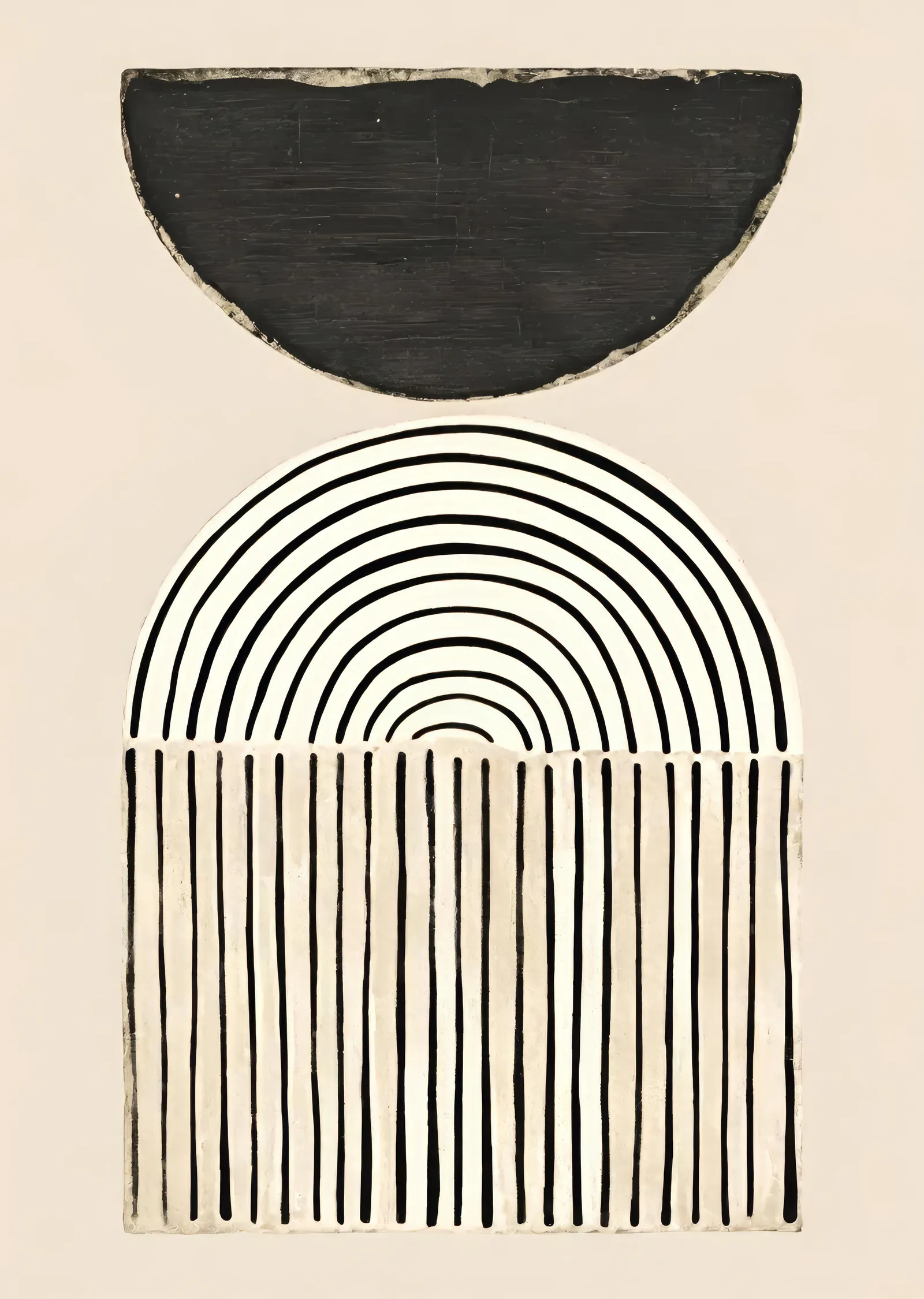 Minimalist Yarım Çember metal tablo