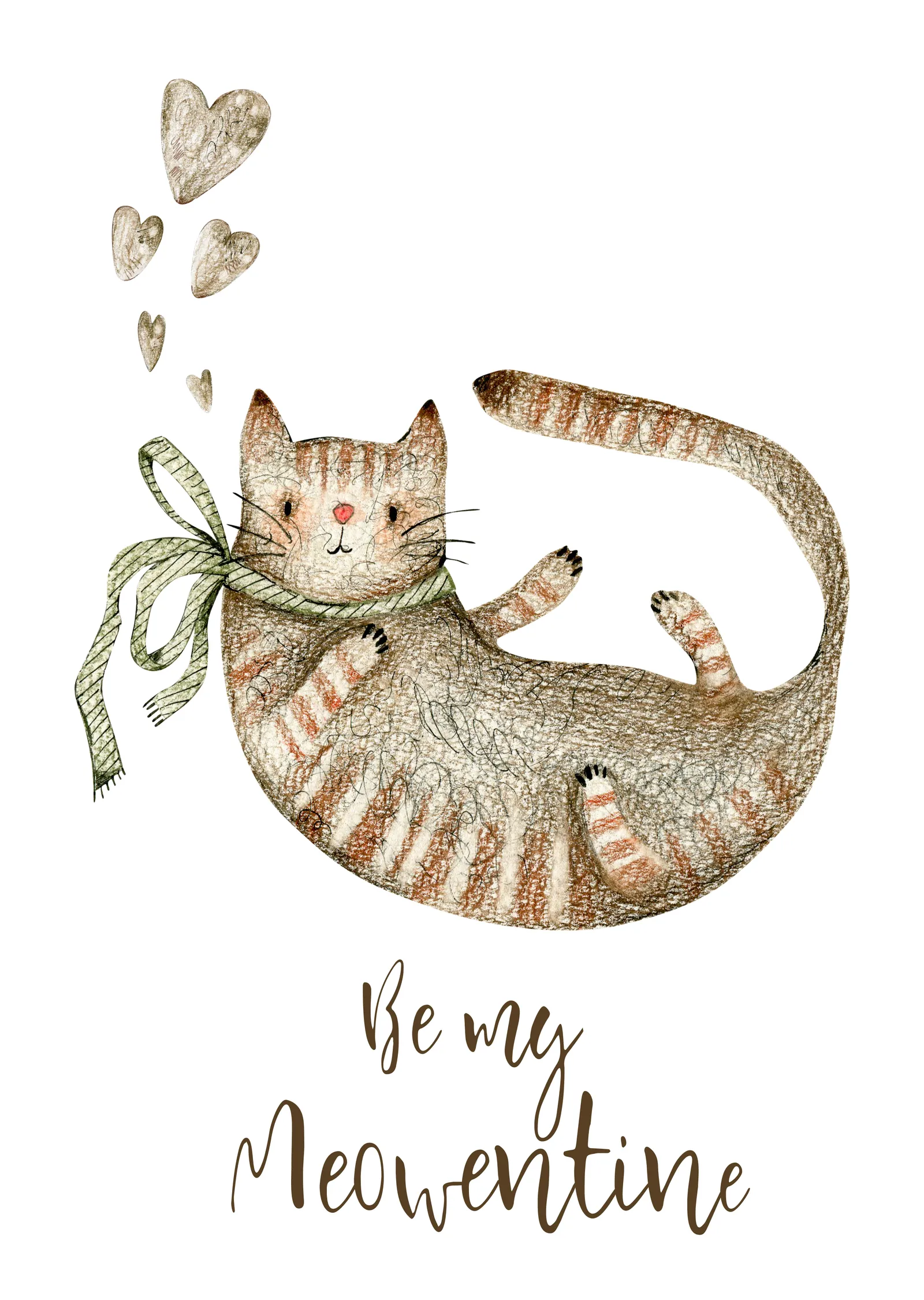 Sevimli Kedi: Meowentine Kartı metal tablo