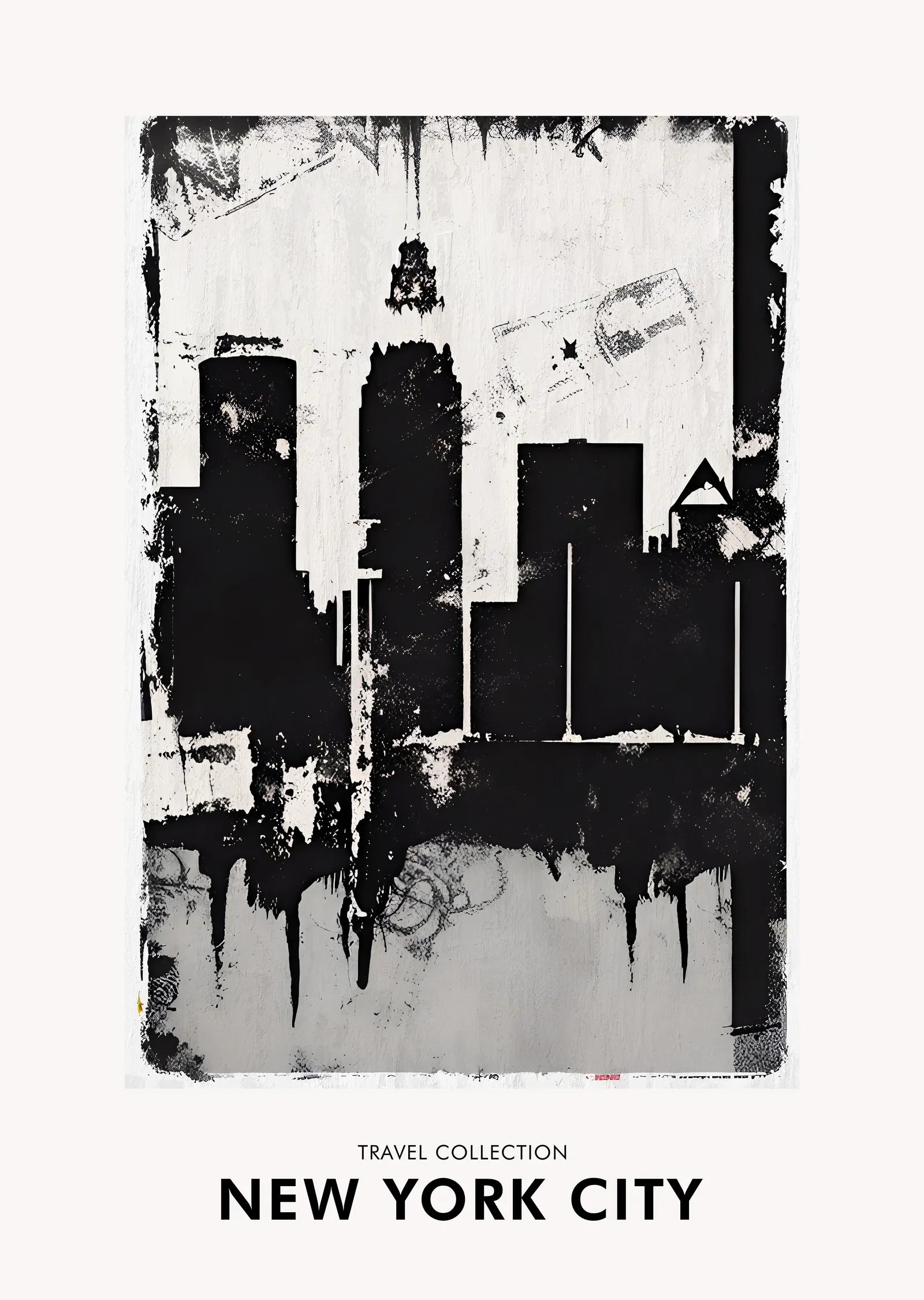 New York City: Modern Siluet metal tablo