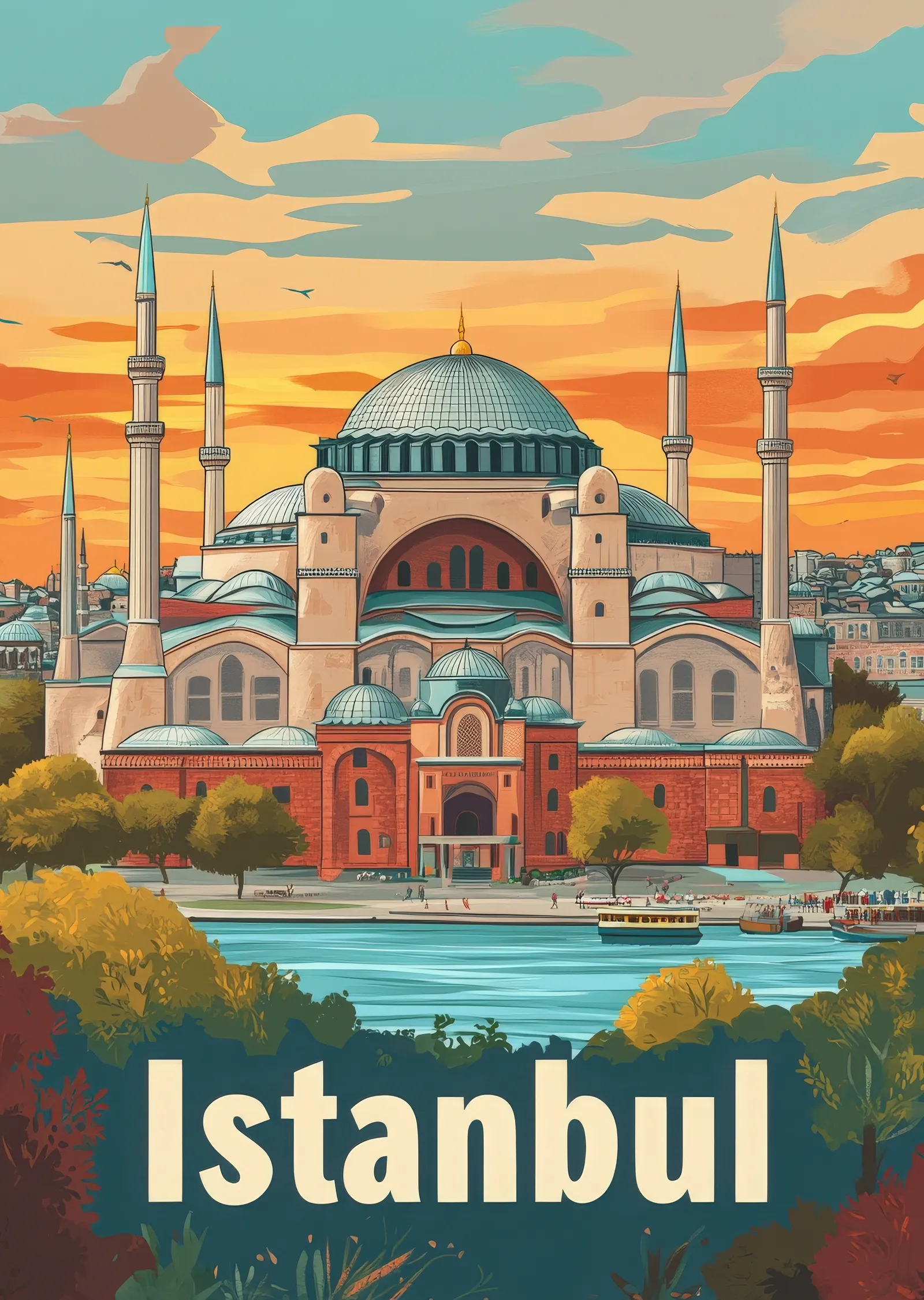 İstanbul: Ayasofya'nın Güzelliği metal tablo