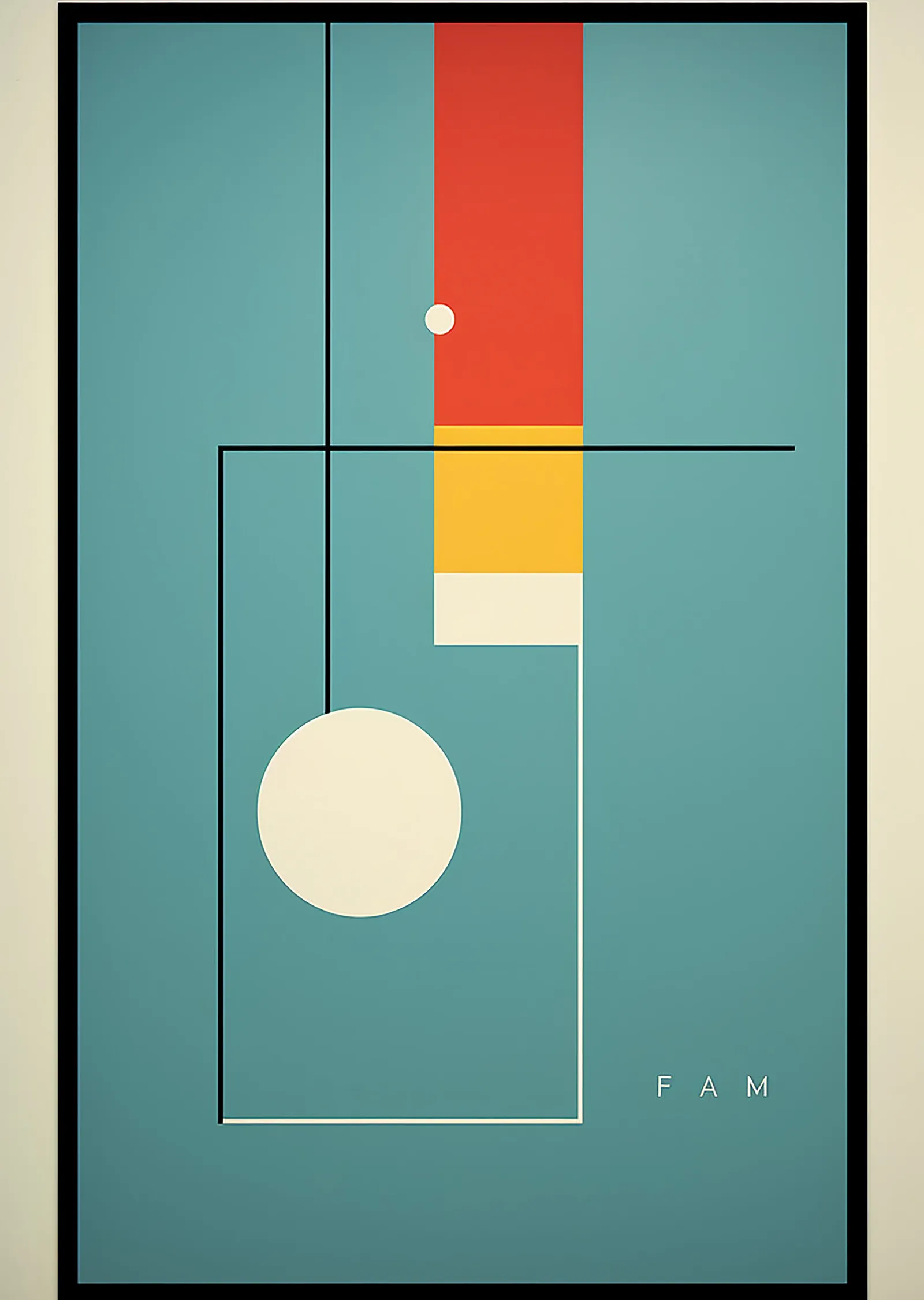 FAM Soyut metal tablo