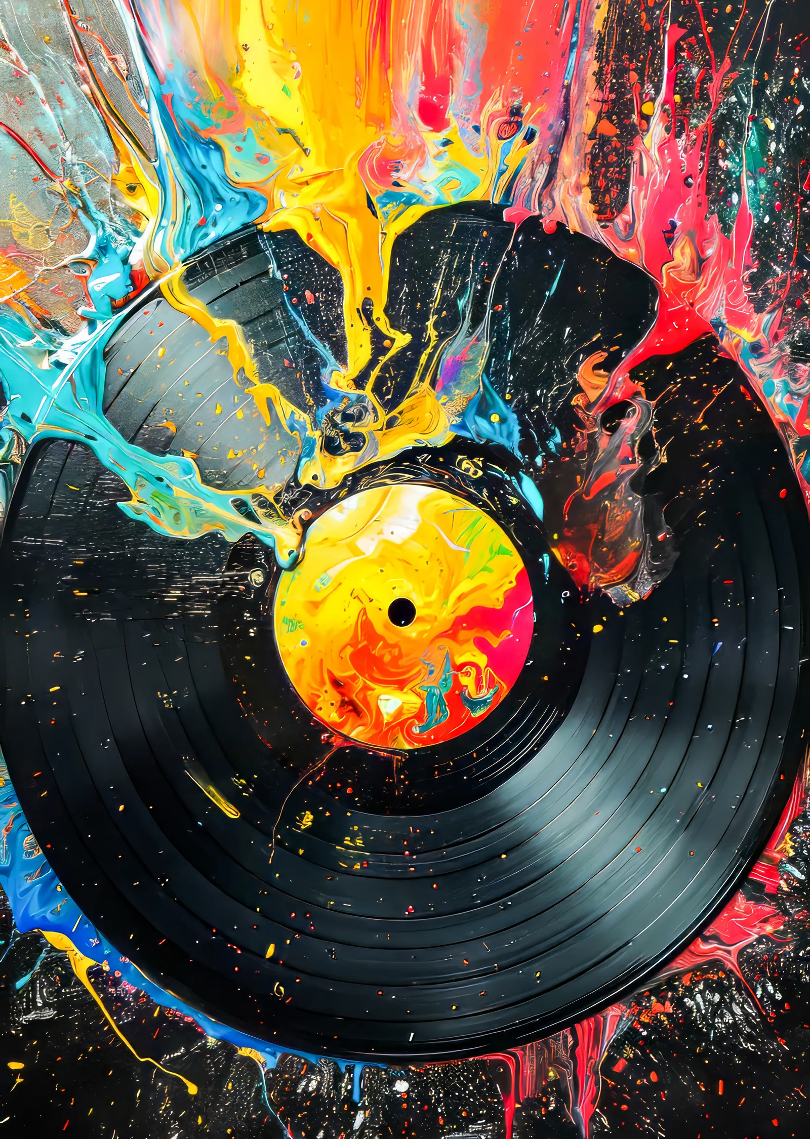 Vinil Plak Sanatı metal tablo