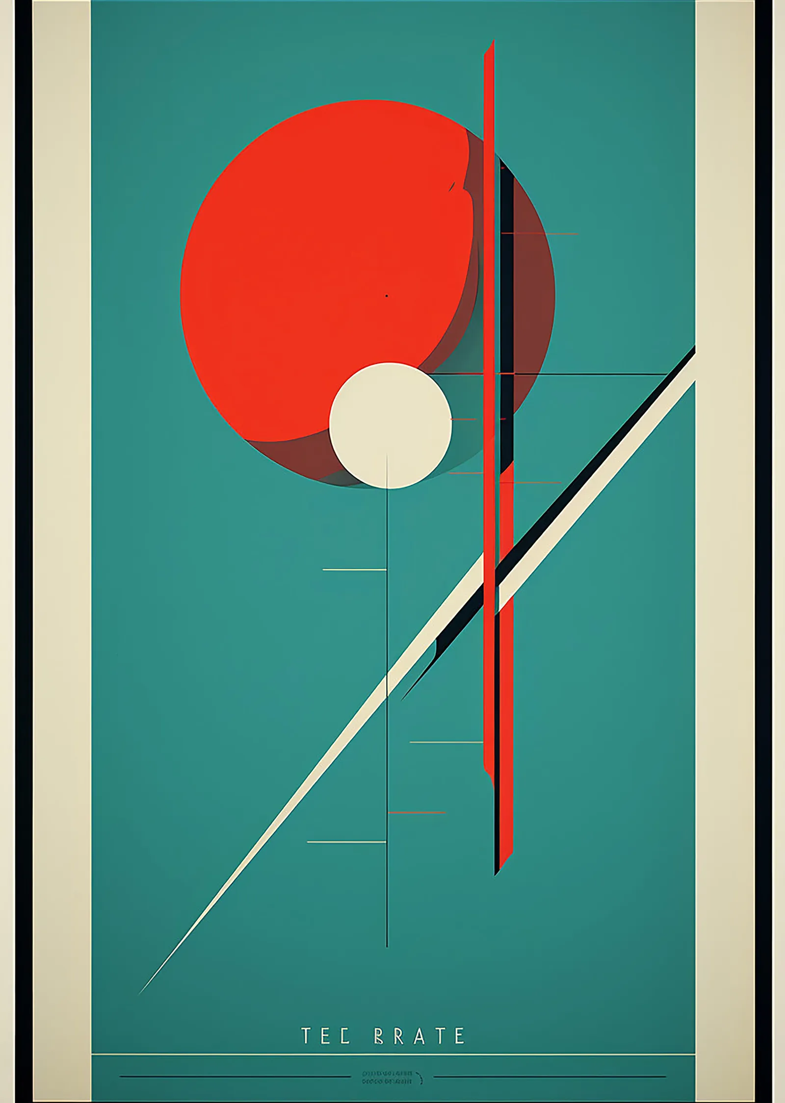 Soyut Poster Tasarımı metal tablo