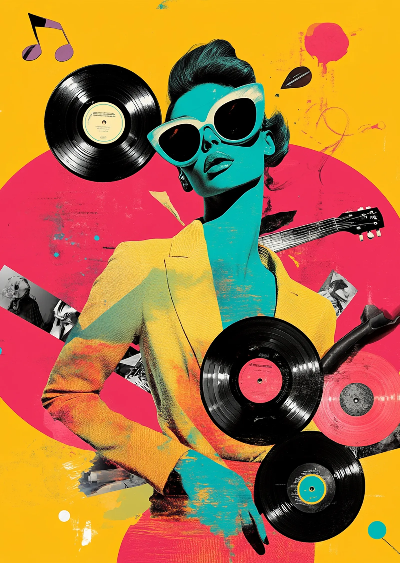 Retro Müzik metal tablo