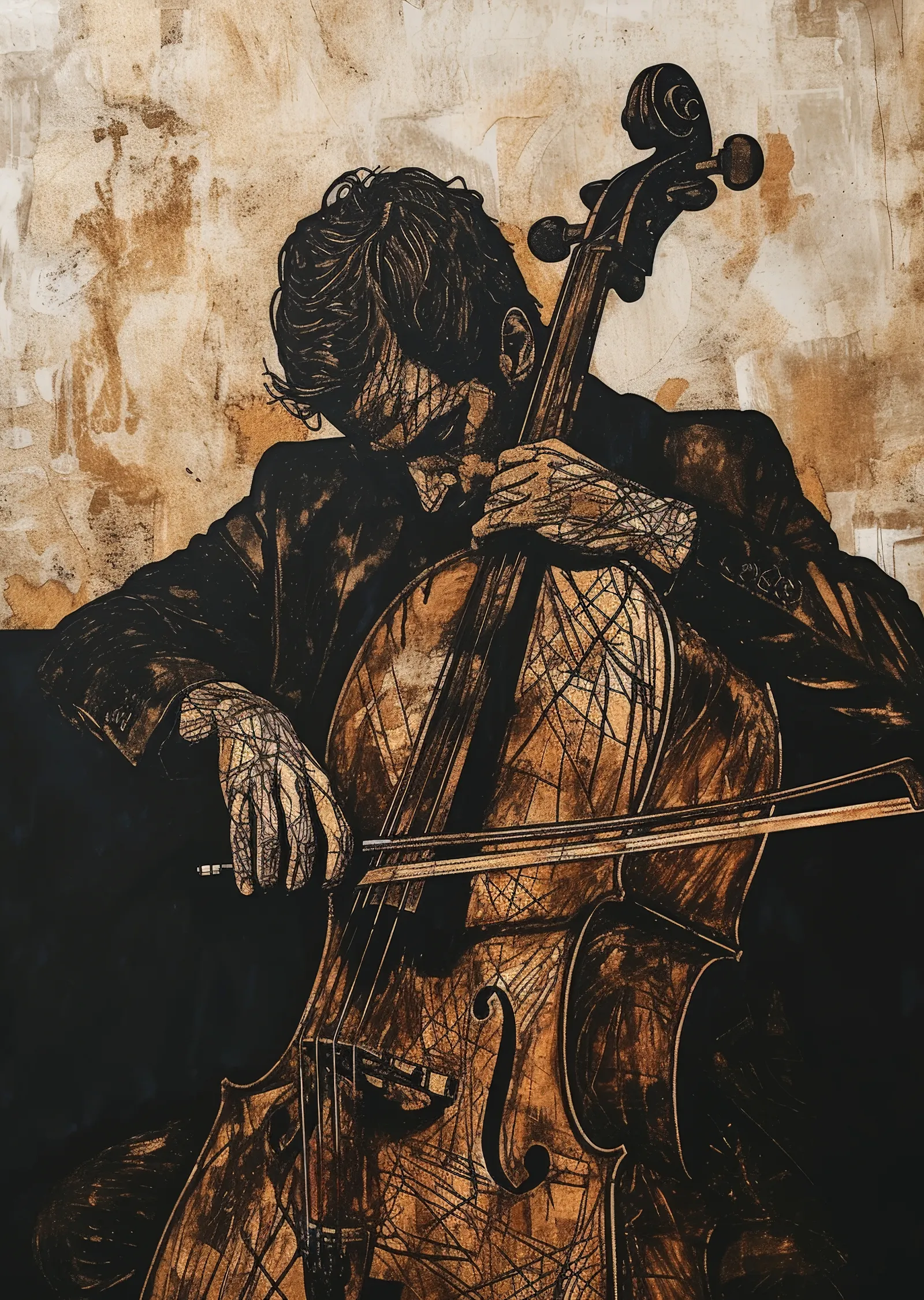 Müzik ve Duygu: Çello Sanatı metal tablo