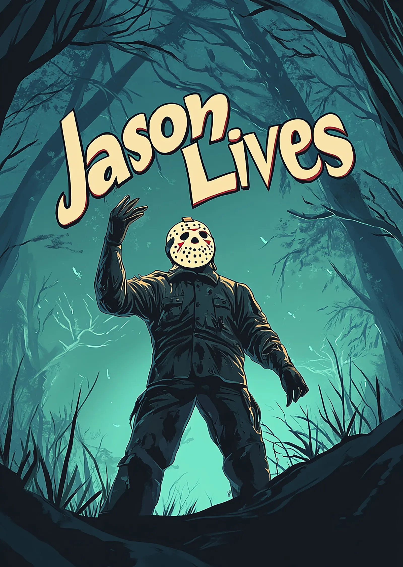 Jason Lives metal tablo