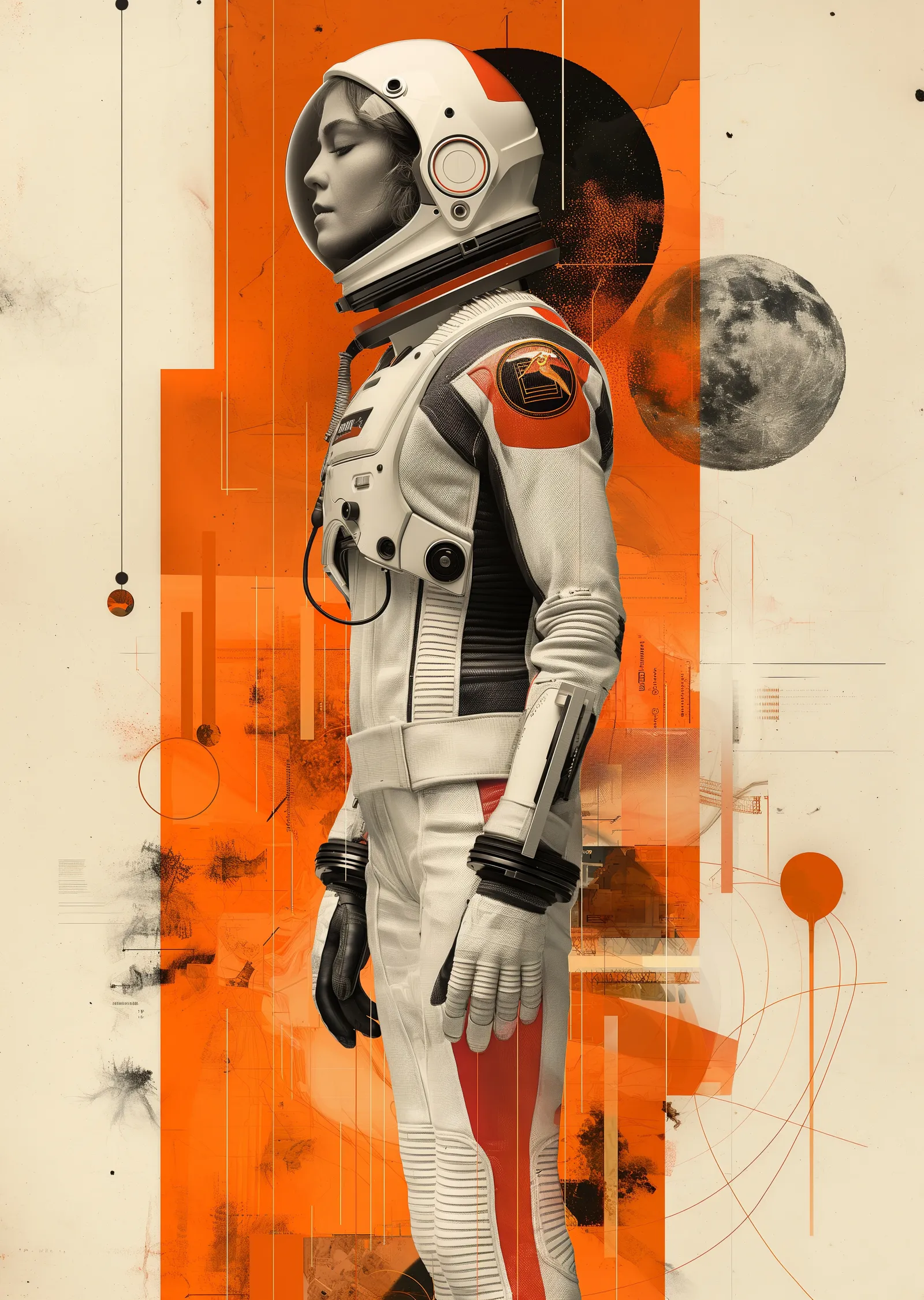 Uzay Kaşifi: Bilim Kurgu Teması metal tablo